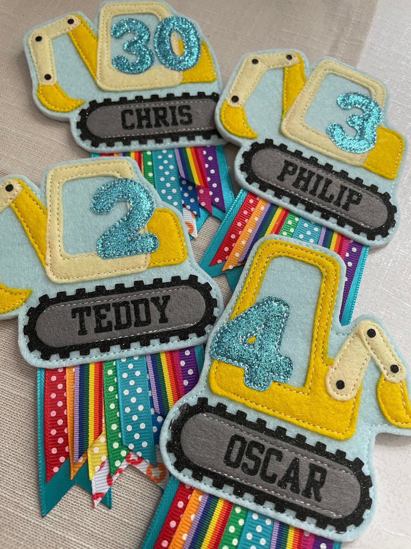 Digger birthday badge