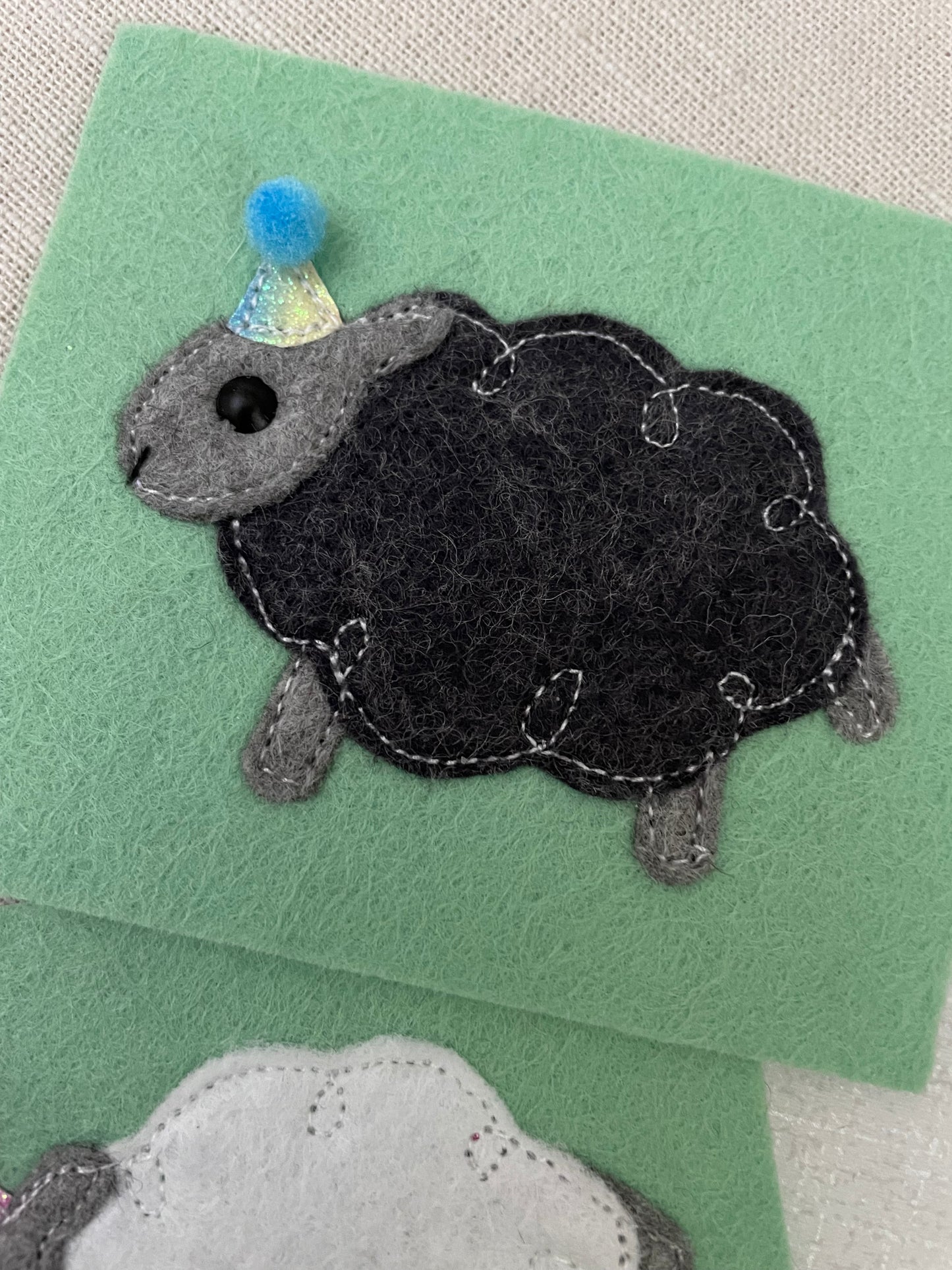 Sheep birthday badge