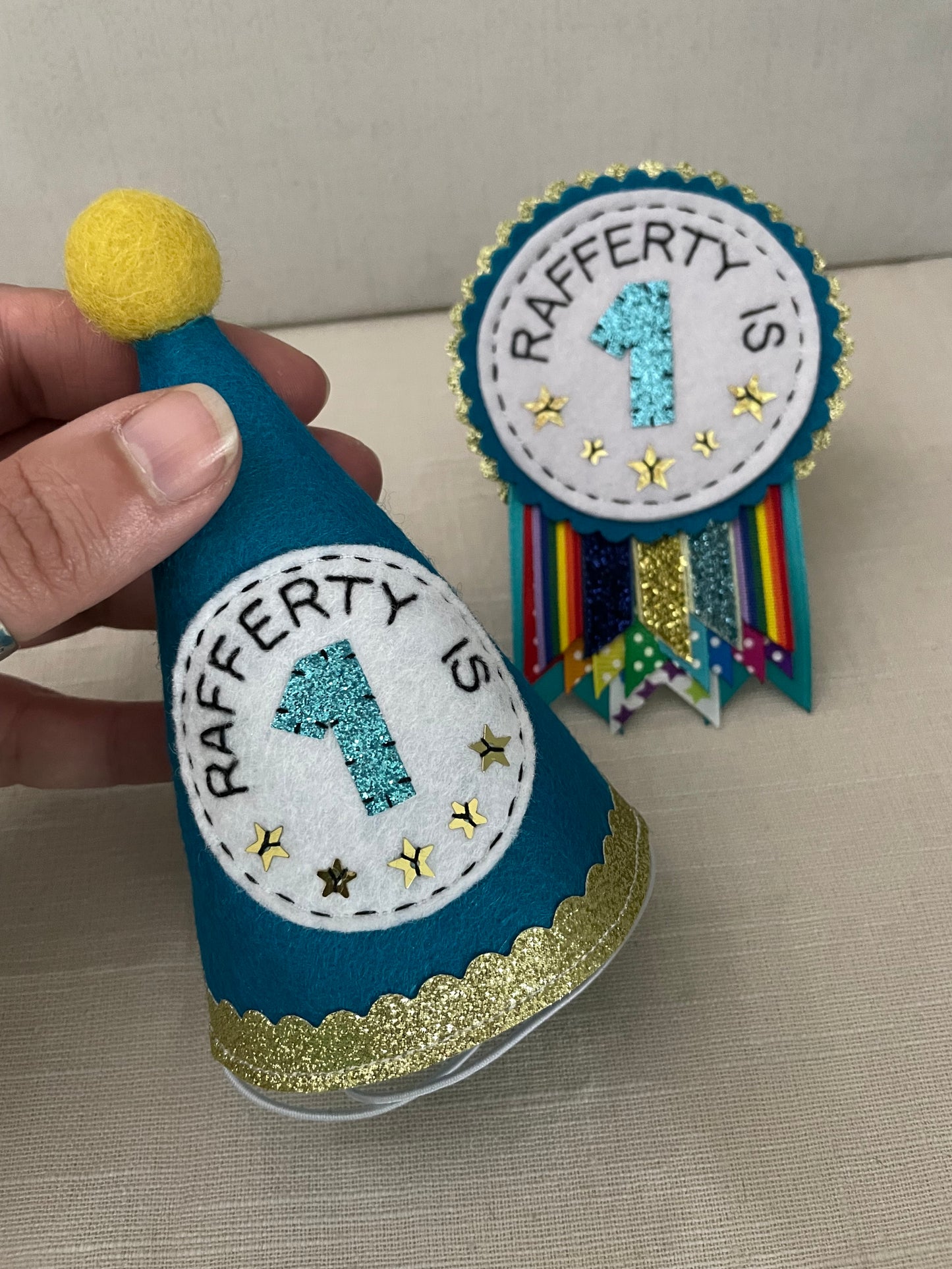Rainbow Sparkle Party Hat