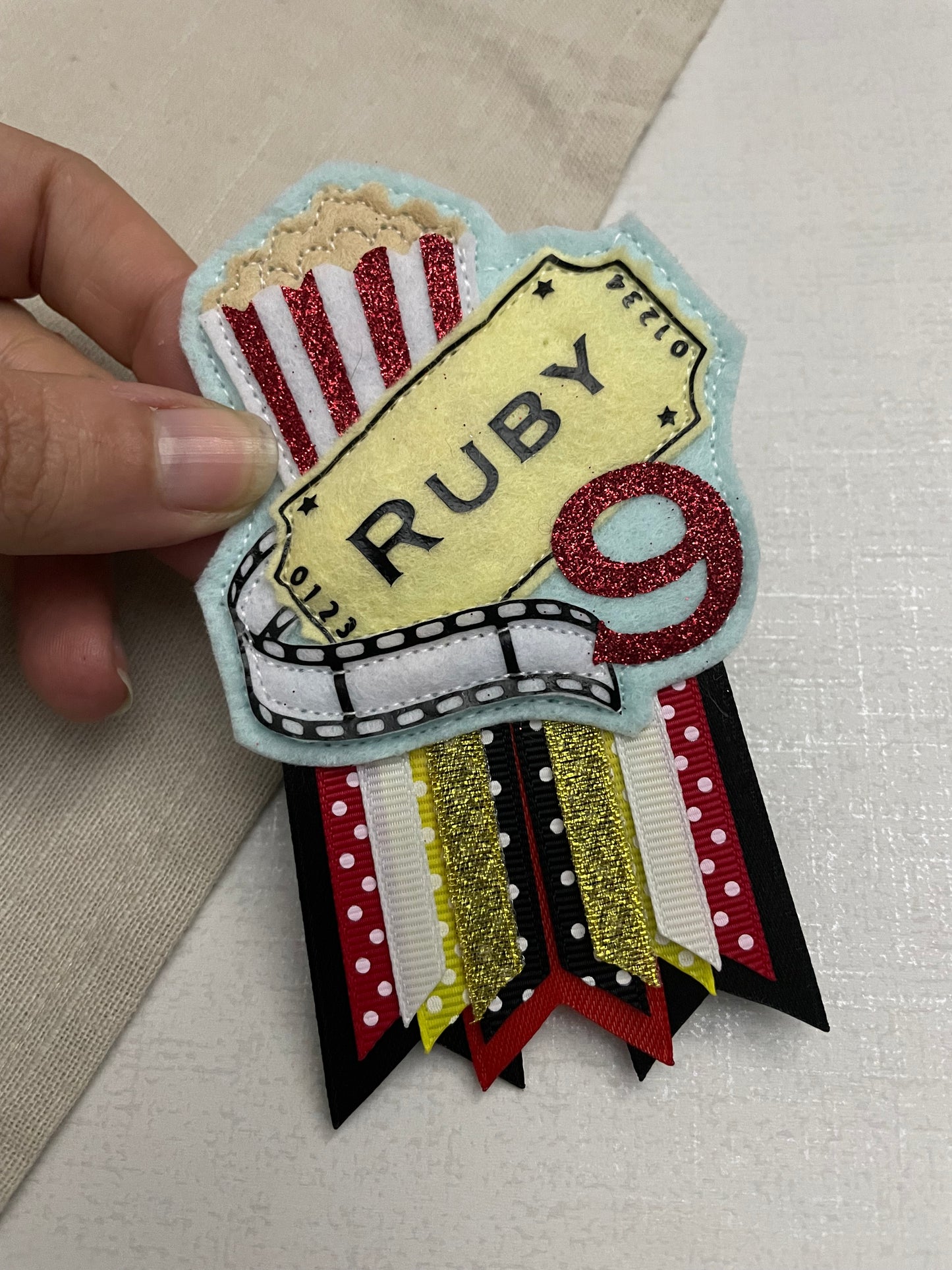 Customised birthday badge