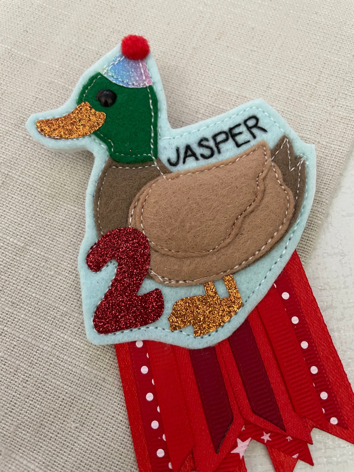 Duck birthday badge