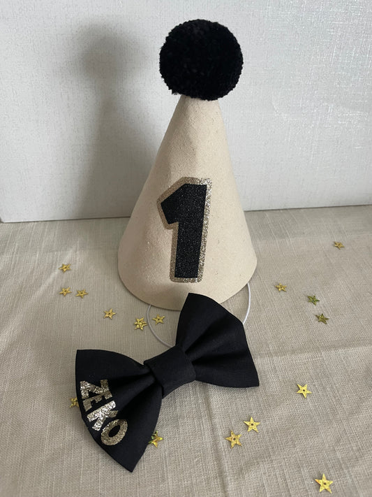Large Black or Natural Age Party Hat