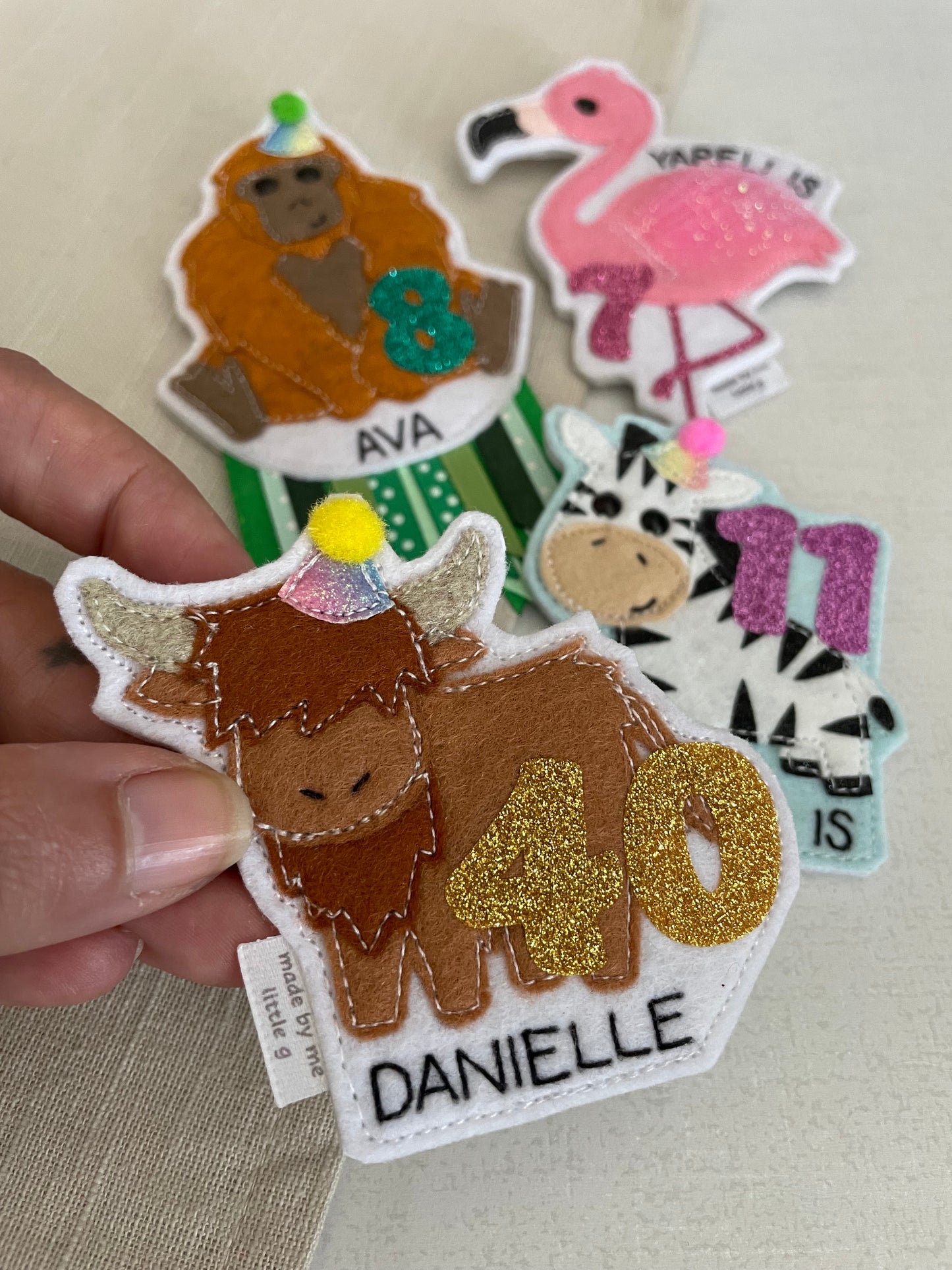 Highland Cow Birthday Badge