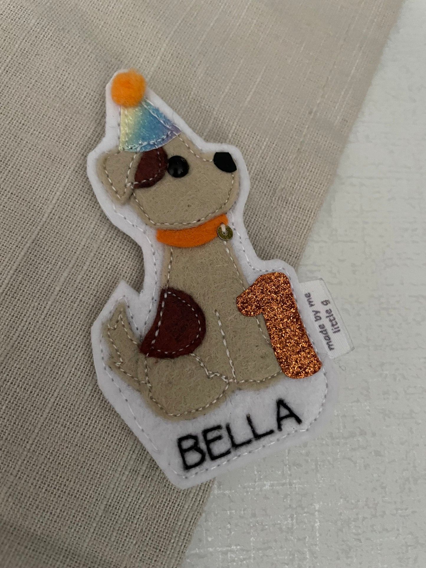 Dog birthday badge
