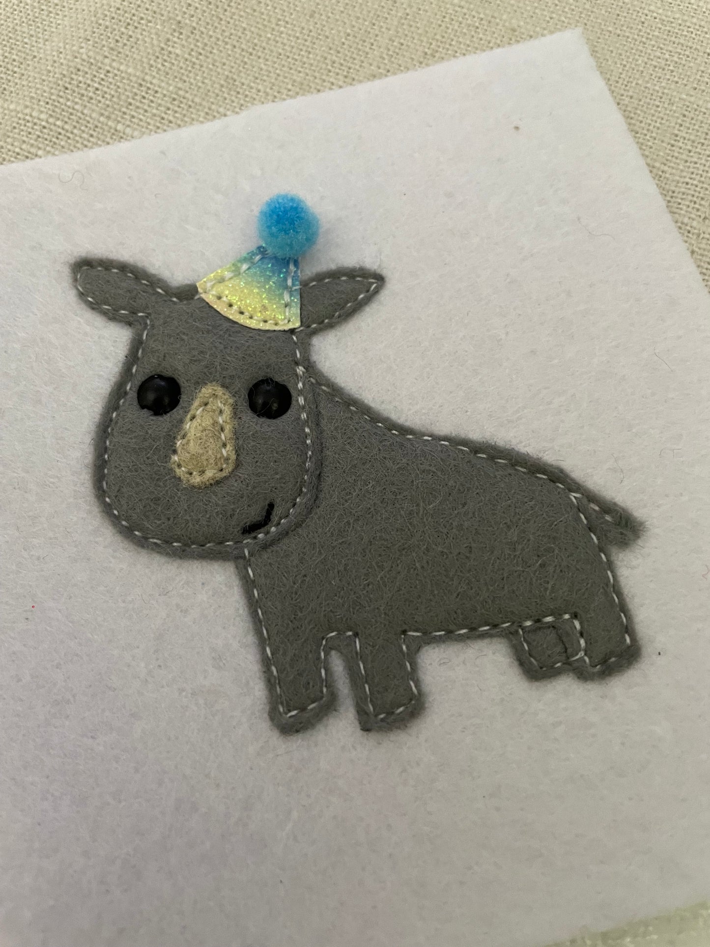 Rhino birthday badge