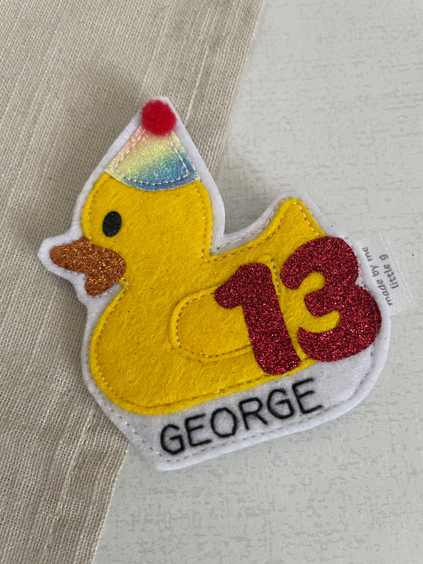 Rubber Duck Birthday Badge