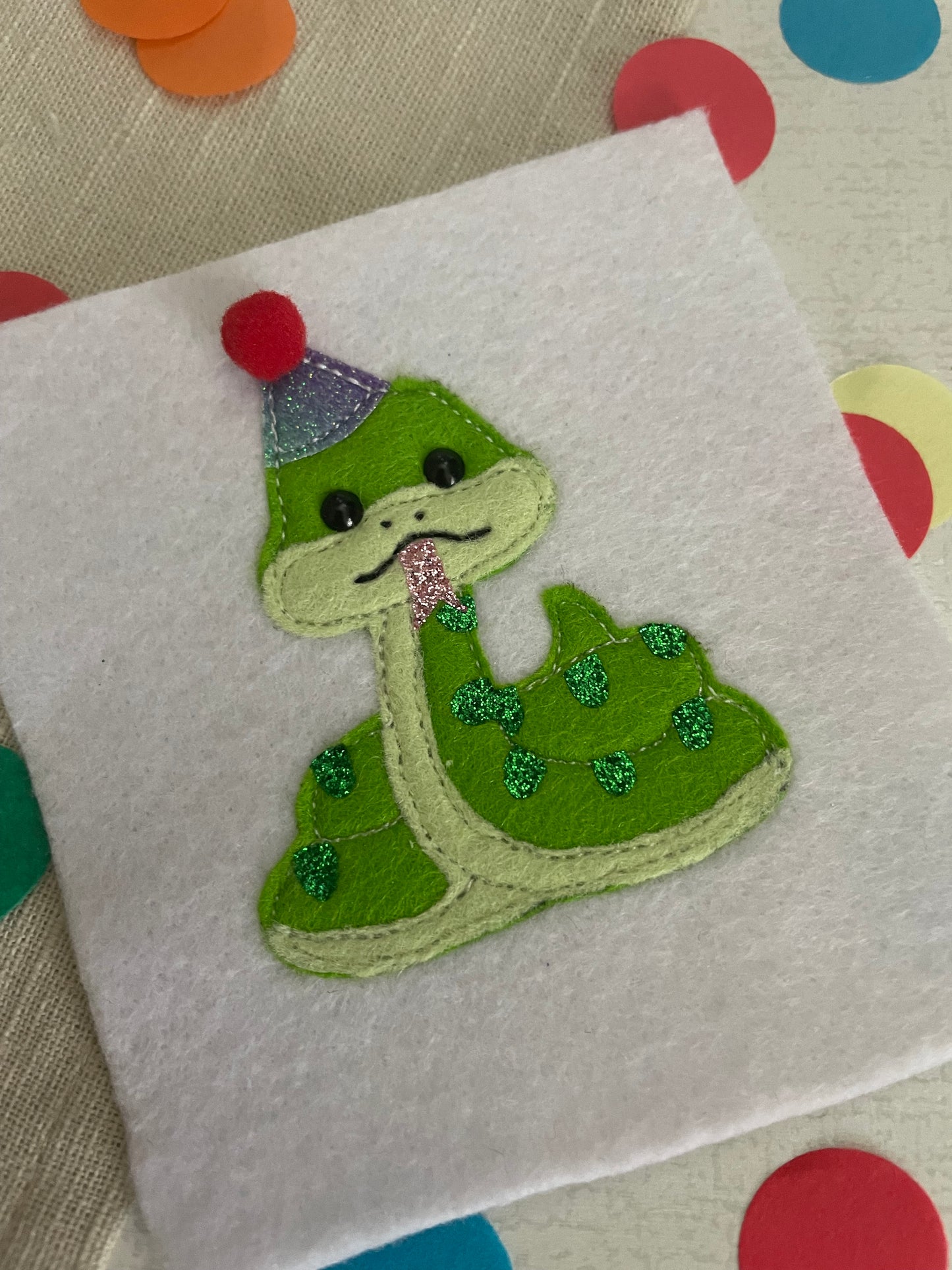 Snake birthday badge