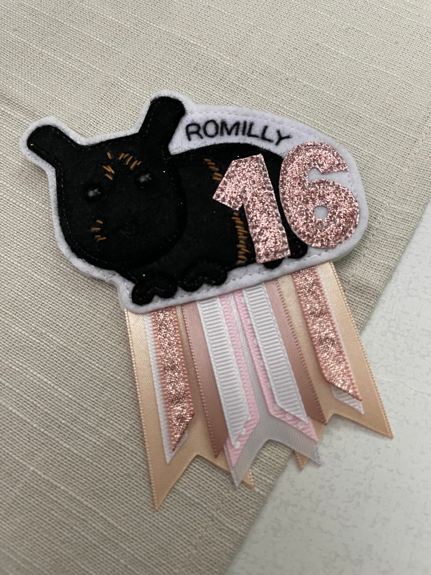Personalised Guinea Pig rosette
