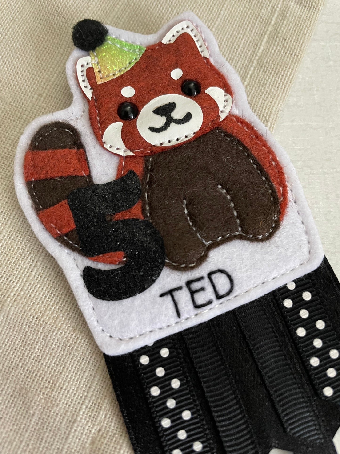 Red Panda birthday badge