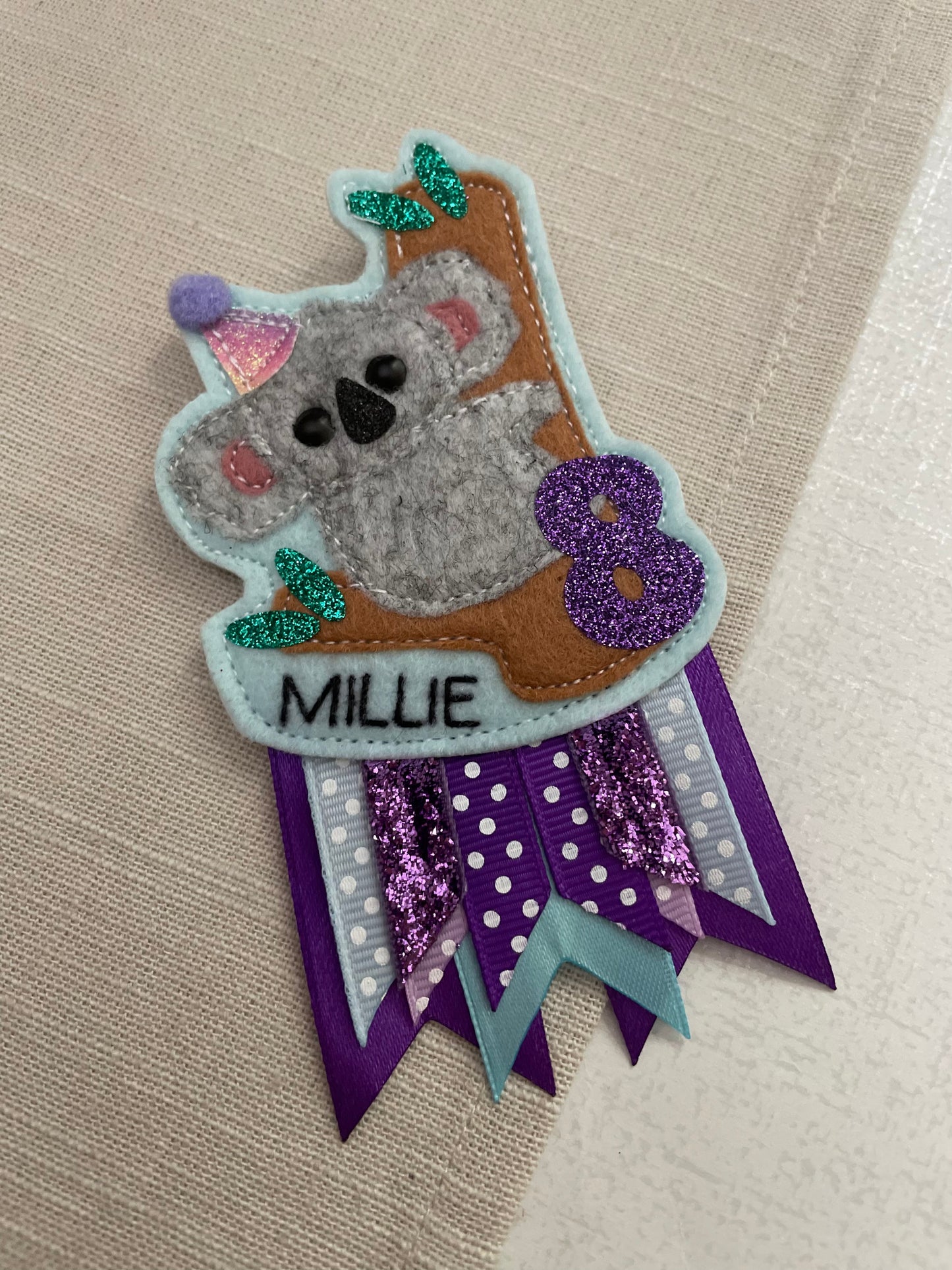 Koala birthday badge
