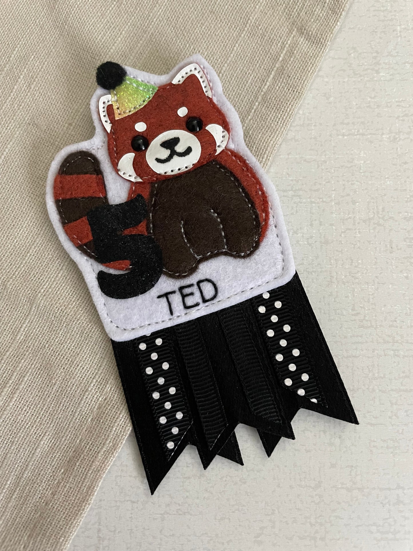 Red Panda birthday badge