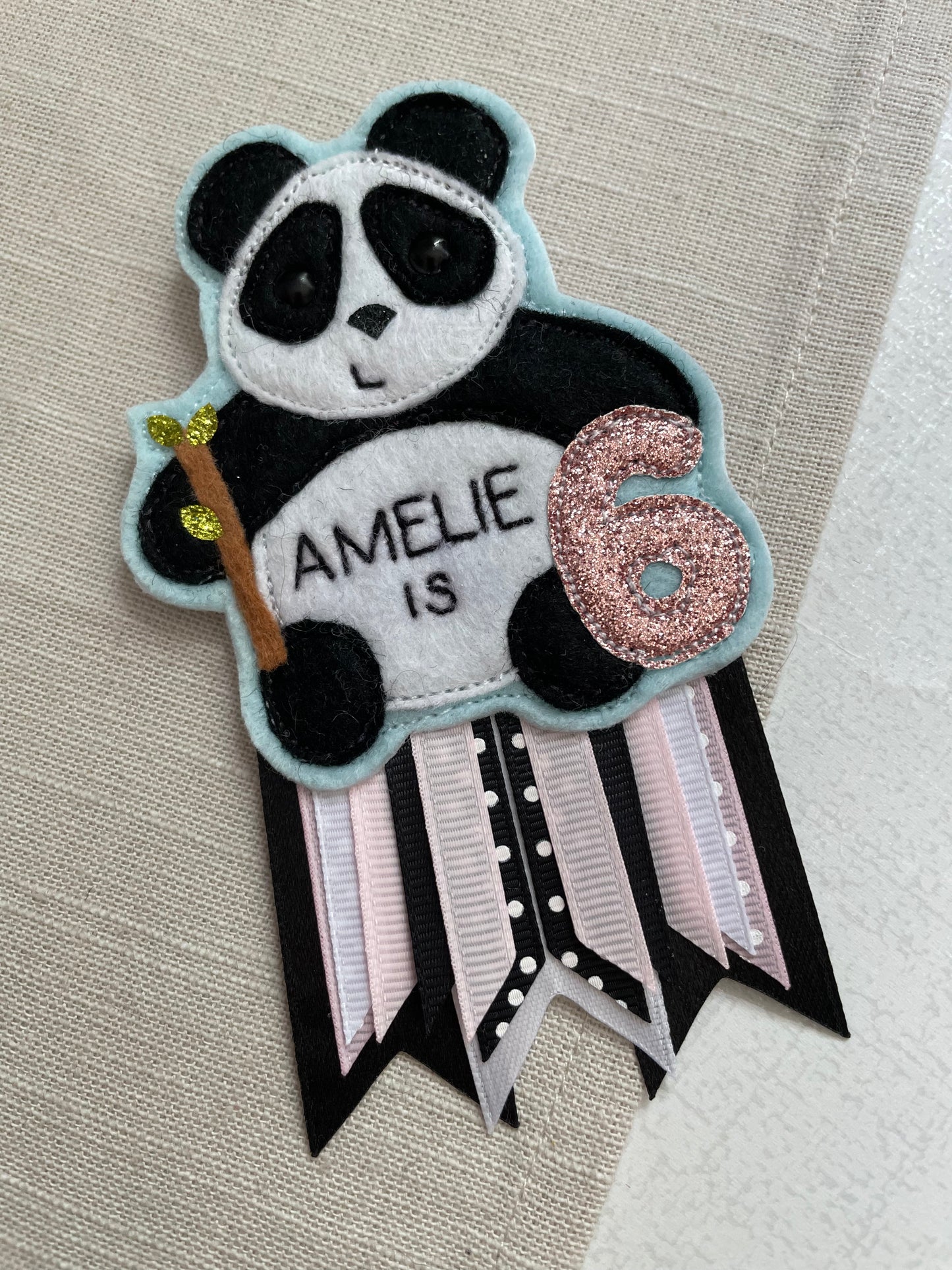 Panda birthday badge