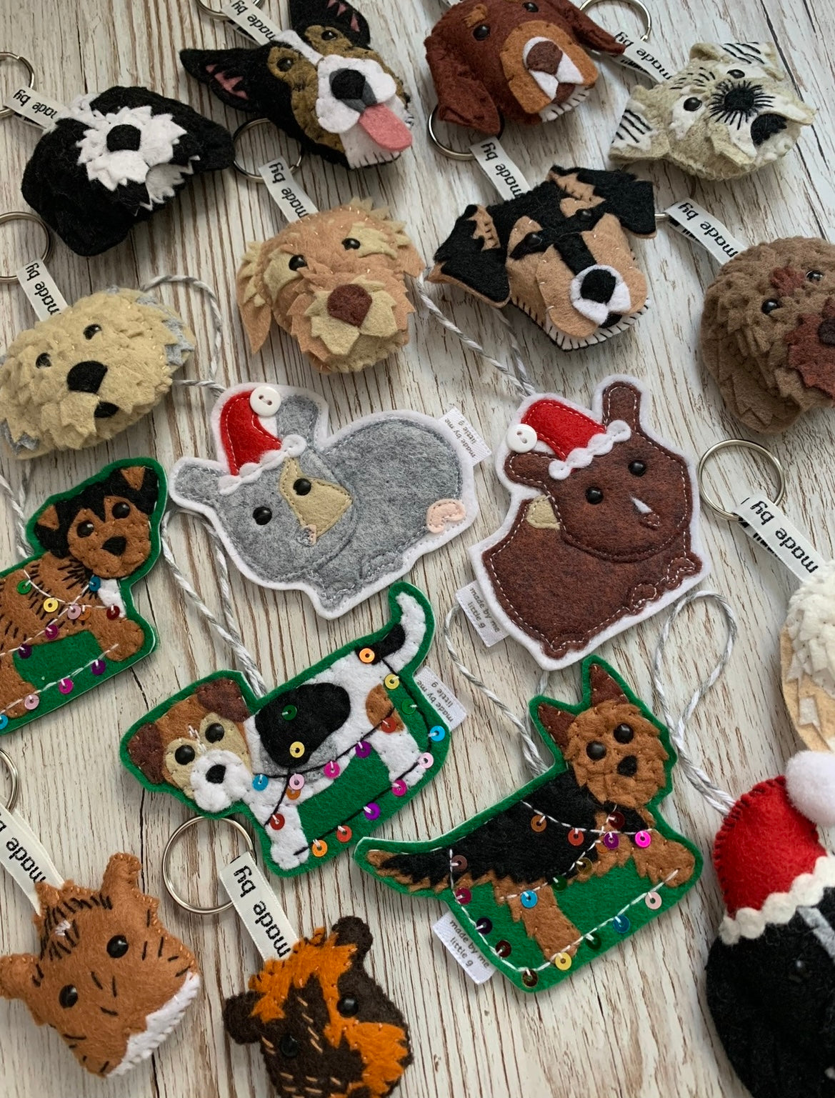 Pet Christmas tree decoration in Christmas lights