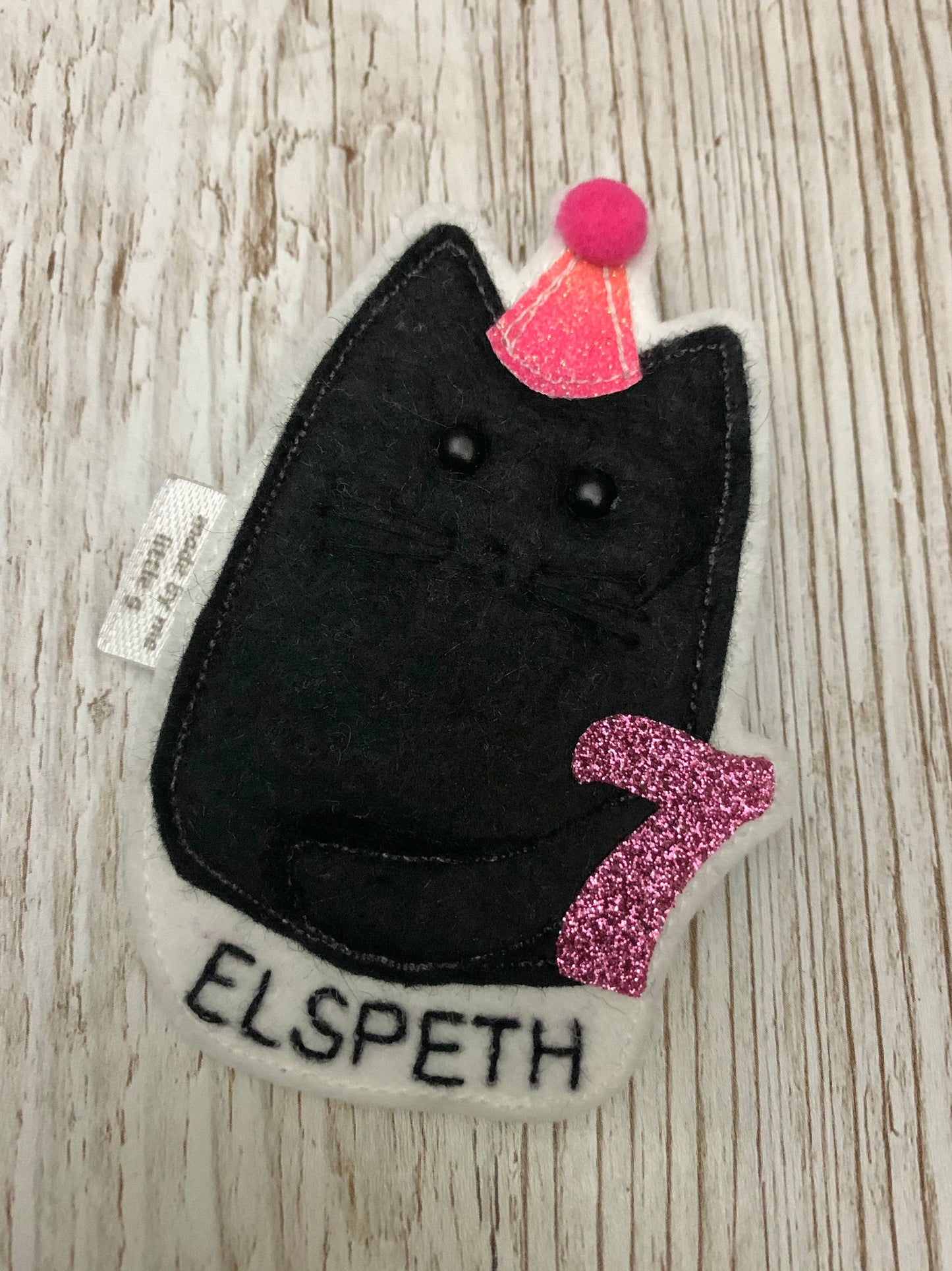 Cat birthday badge, personalised cat birthday badge, birthday badge, bat badge, kitten birthday badge, kitten badge