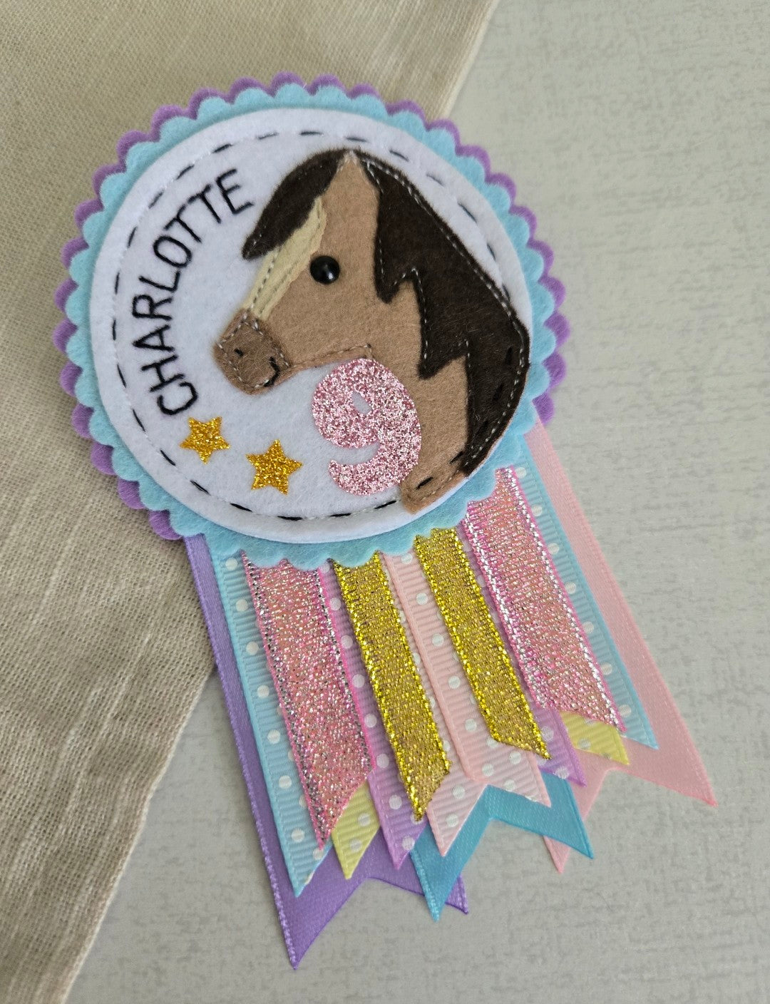 Horse Birthday Rosette