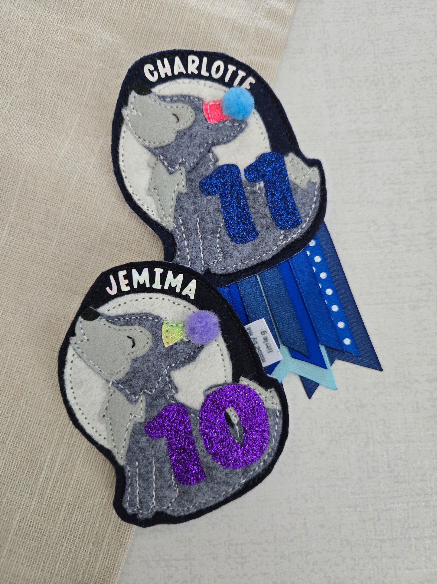 Wolf birthday badge