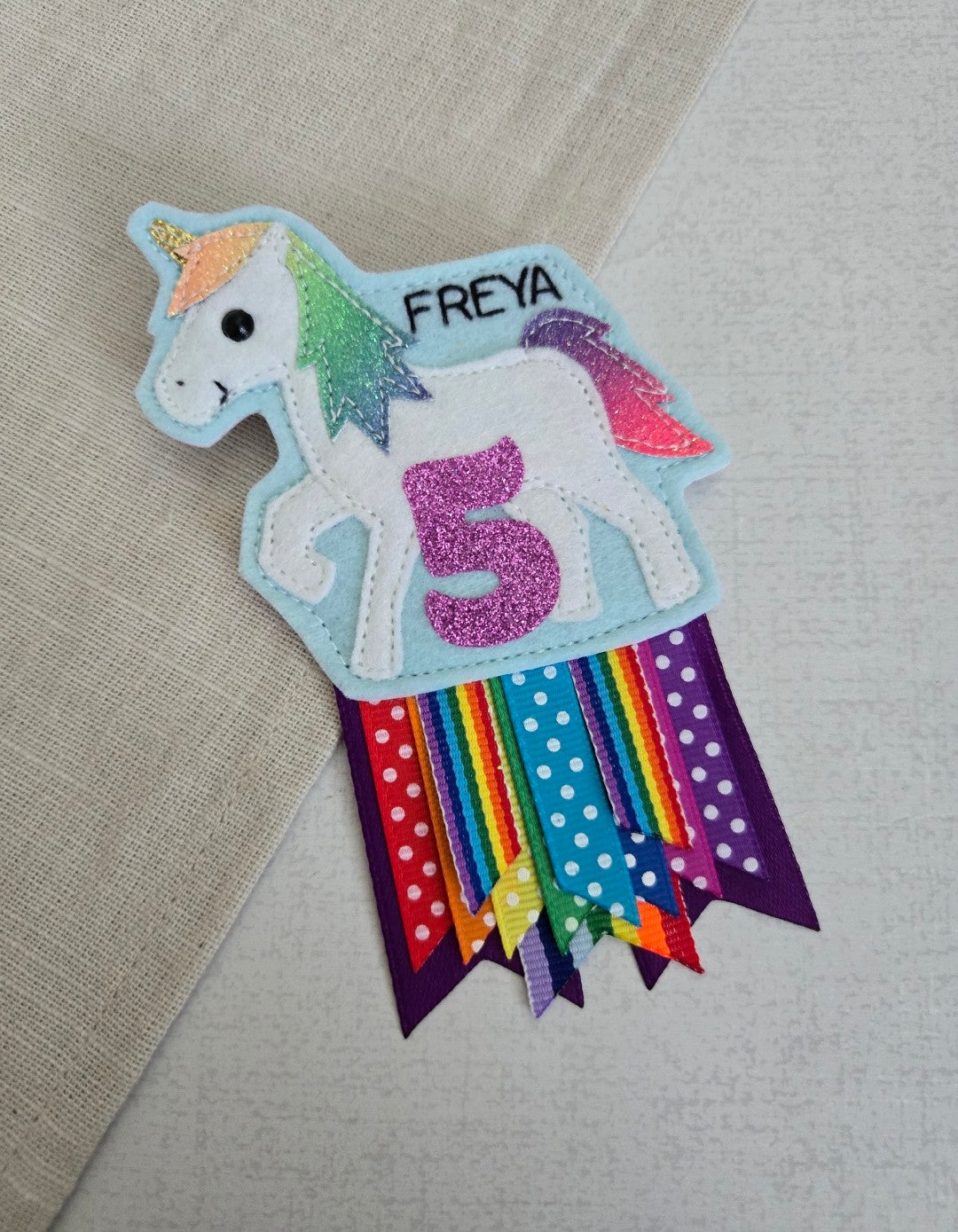 Unicorn birthday badge