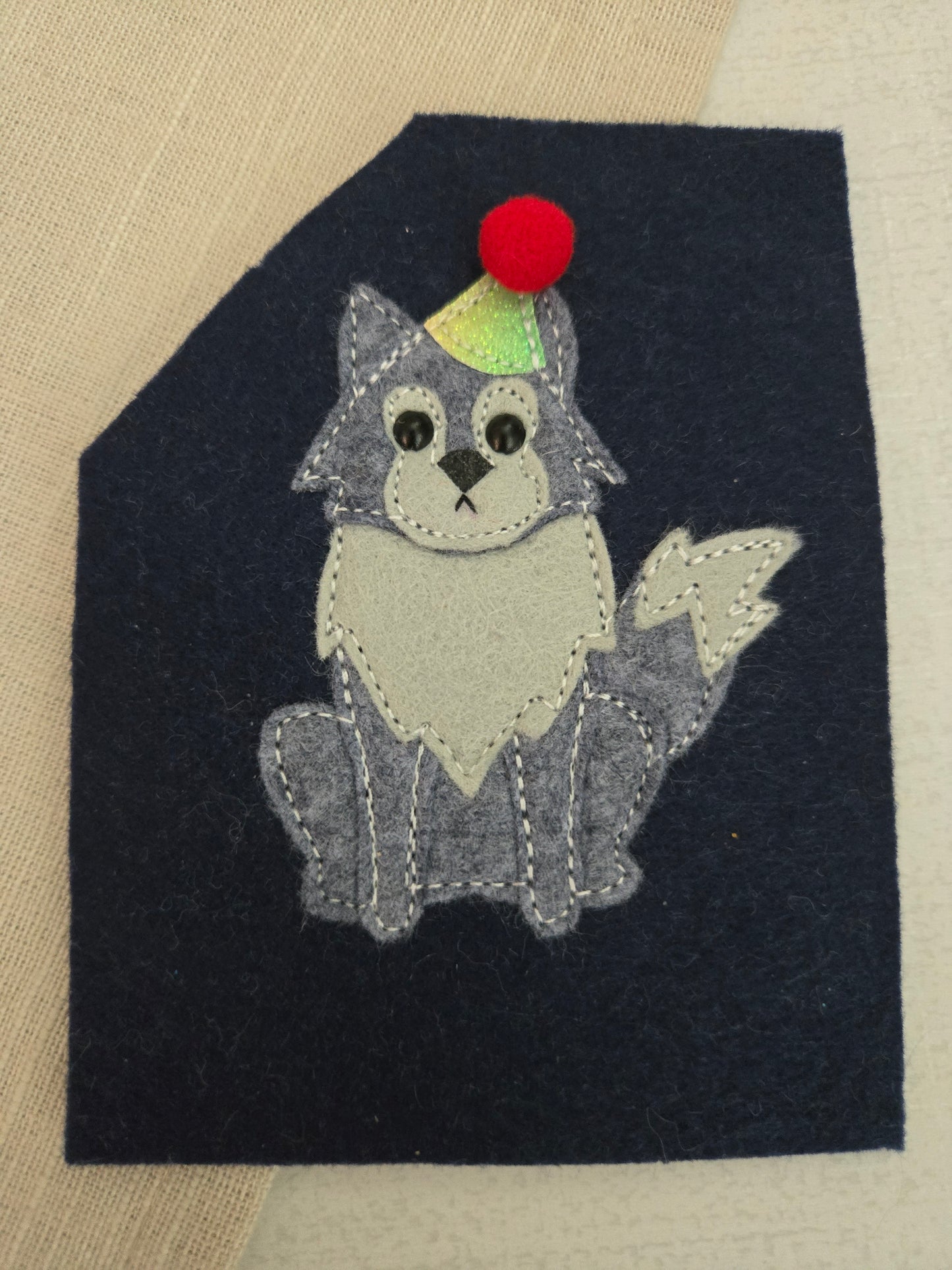 Wolf birthday badge