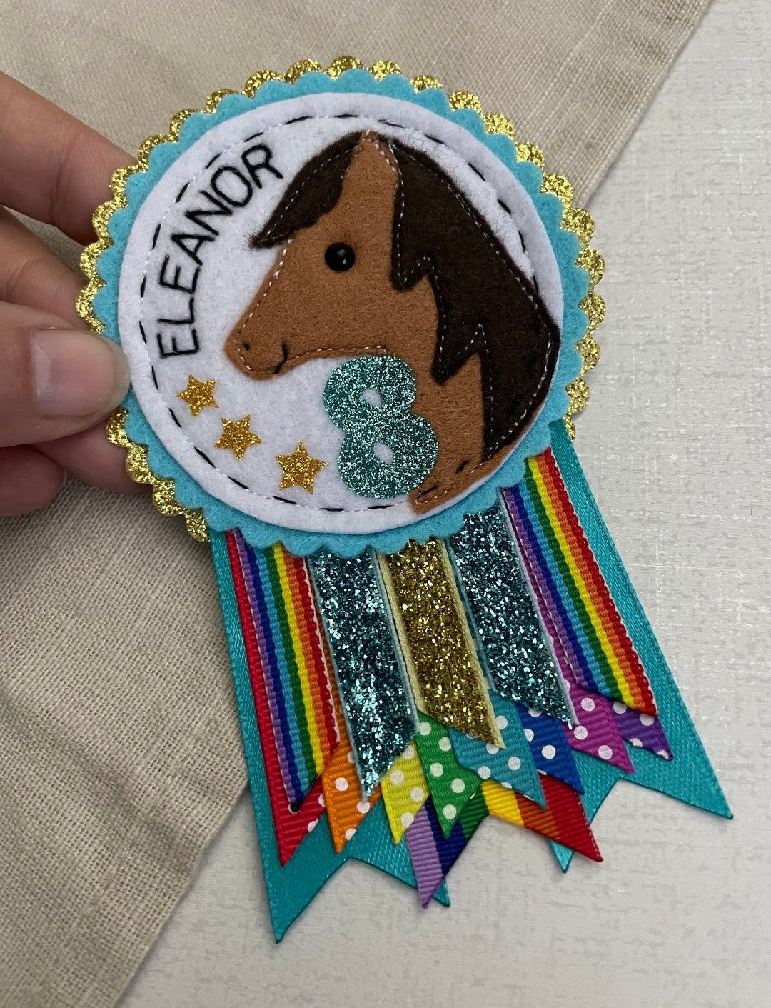 Horse Birthday Rosette