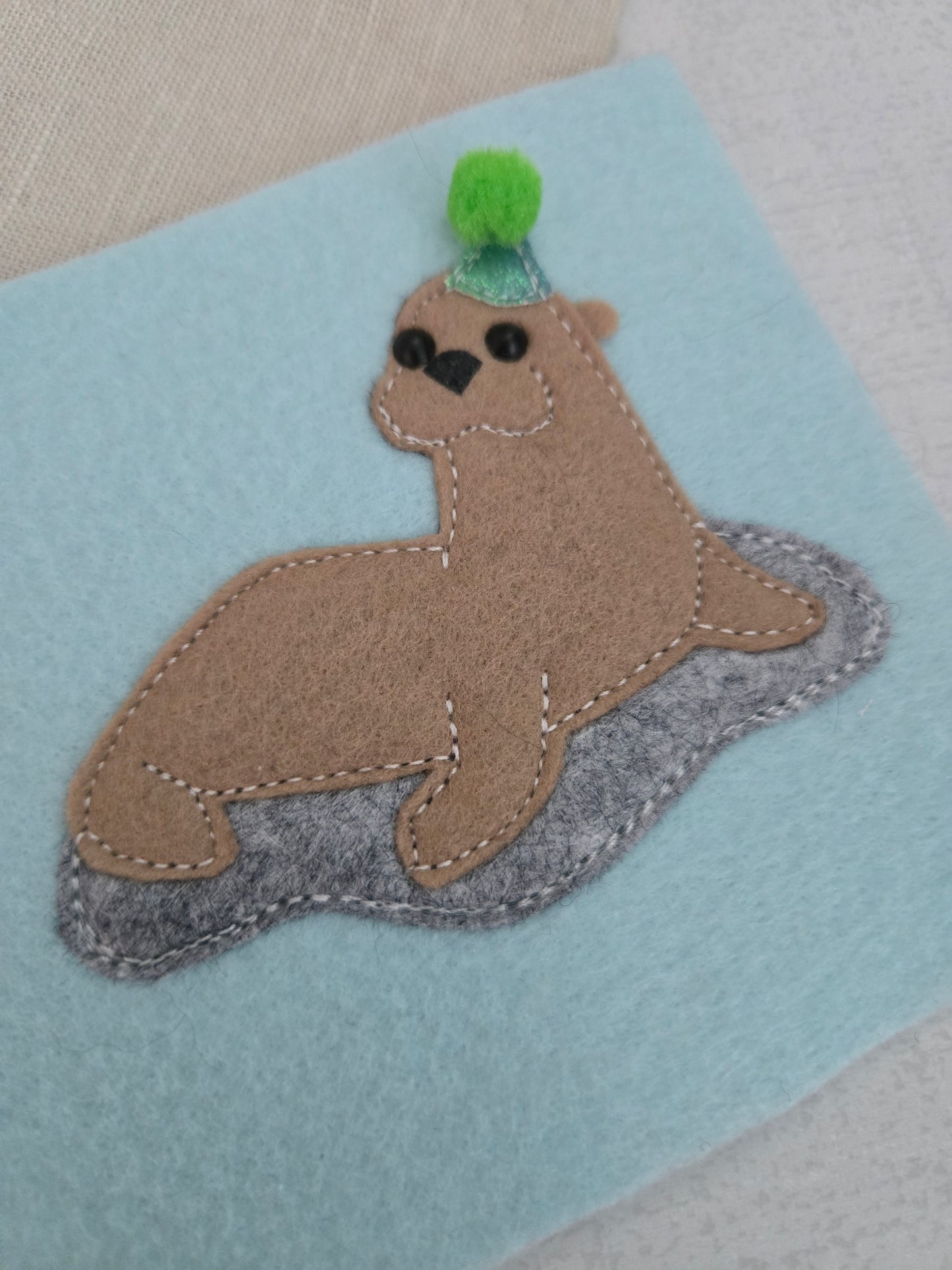 Sea lion birthday badge