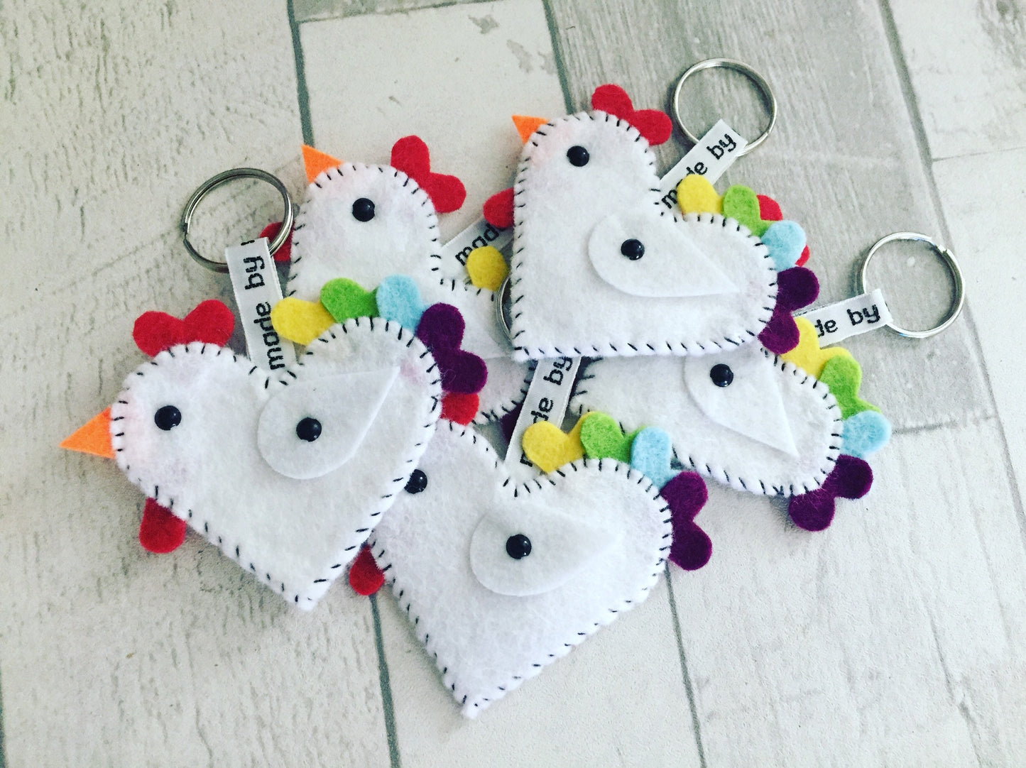 Chicken keyring, chicken keychain, cockerel keyring, cockerel keyring