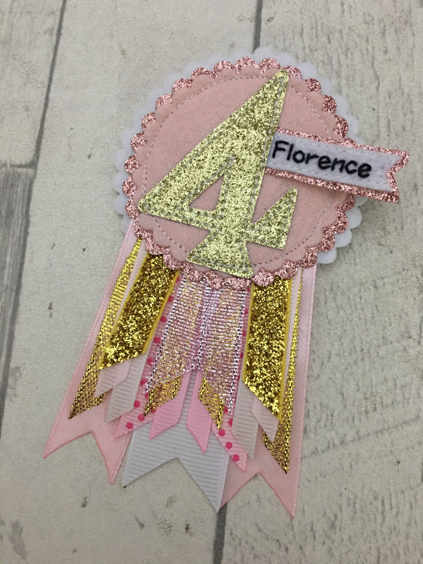Princess personalised age birthday badge rosette, birthday badge, personalised birthday badge