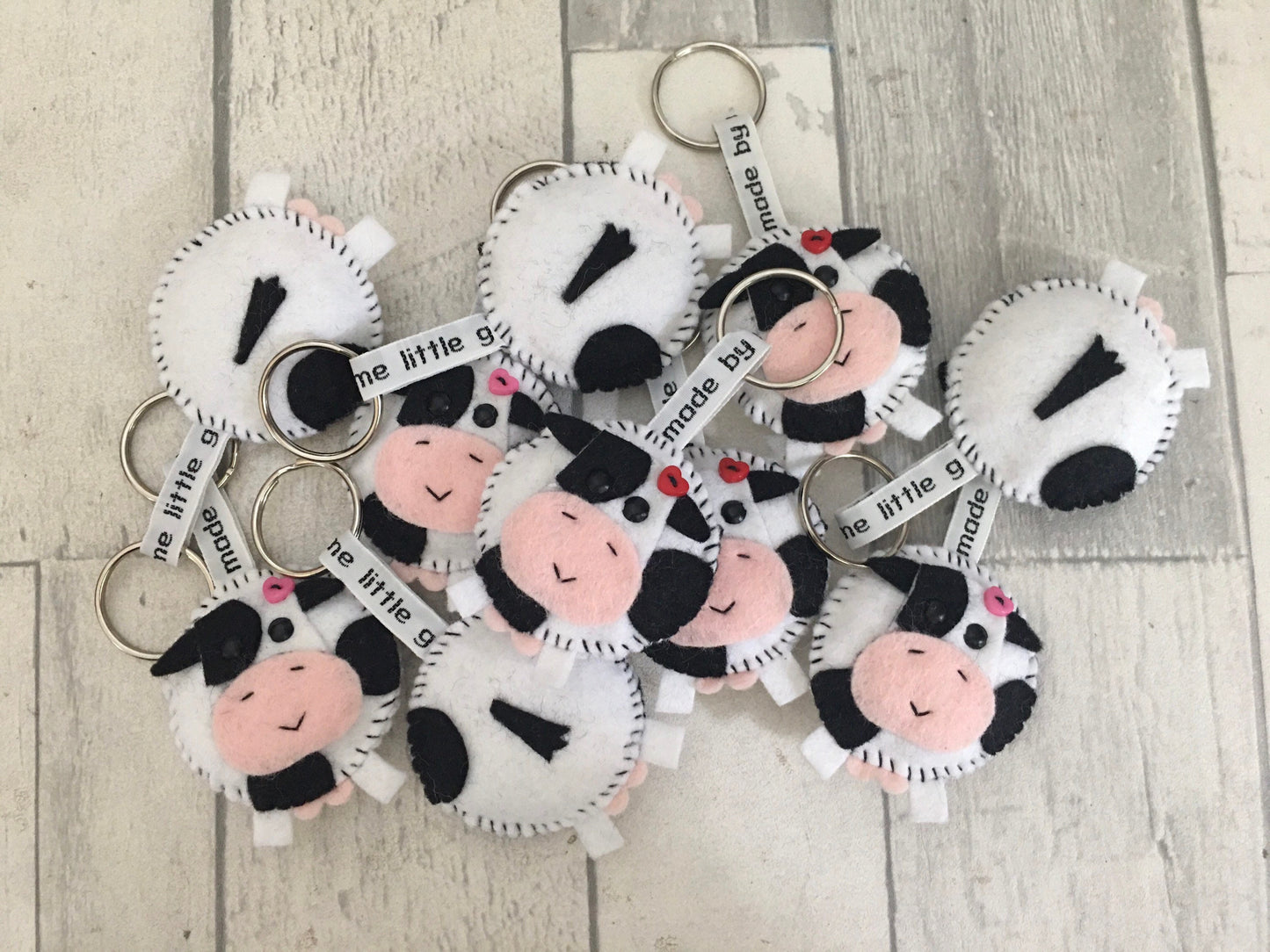 Cow keyring, cow keychain