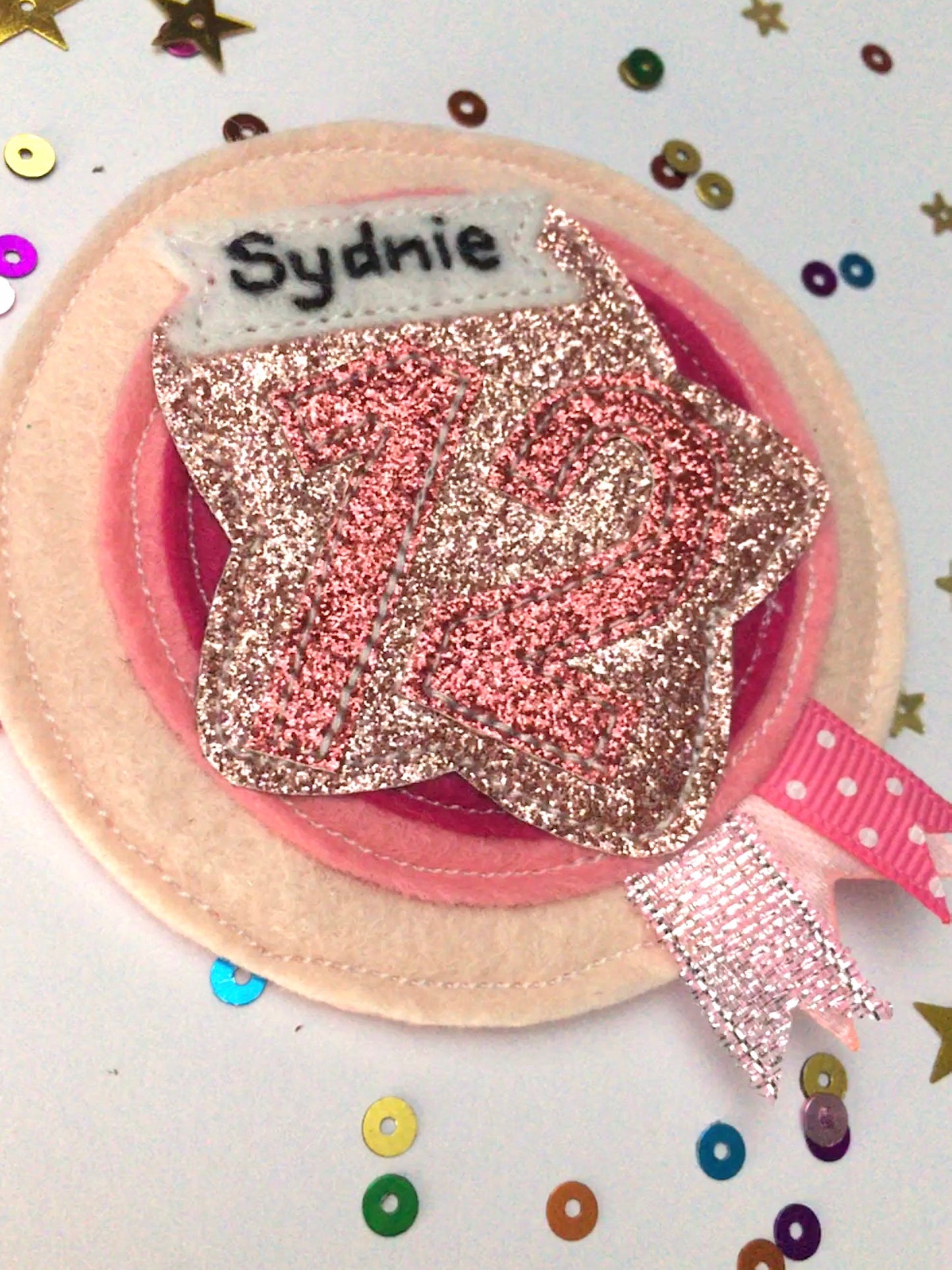 Custom personalised age birthday badge rosette, birthday badge, personalised birthday badge, any colour birthday badge