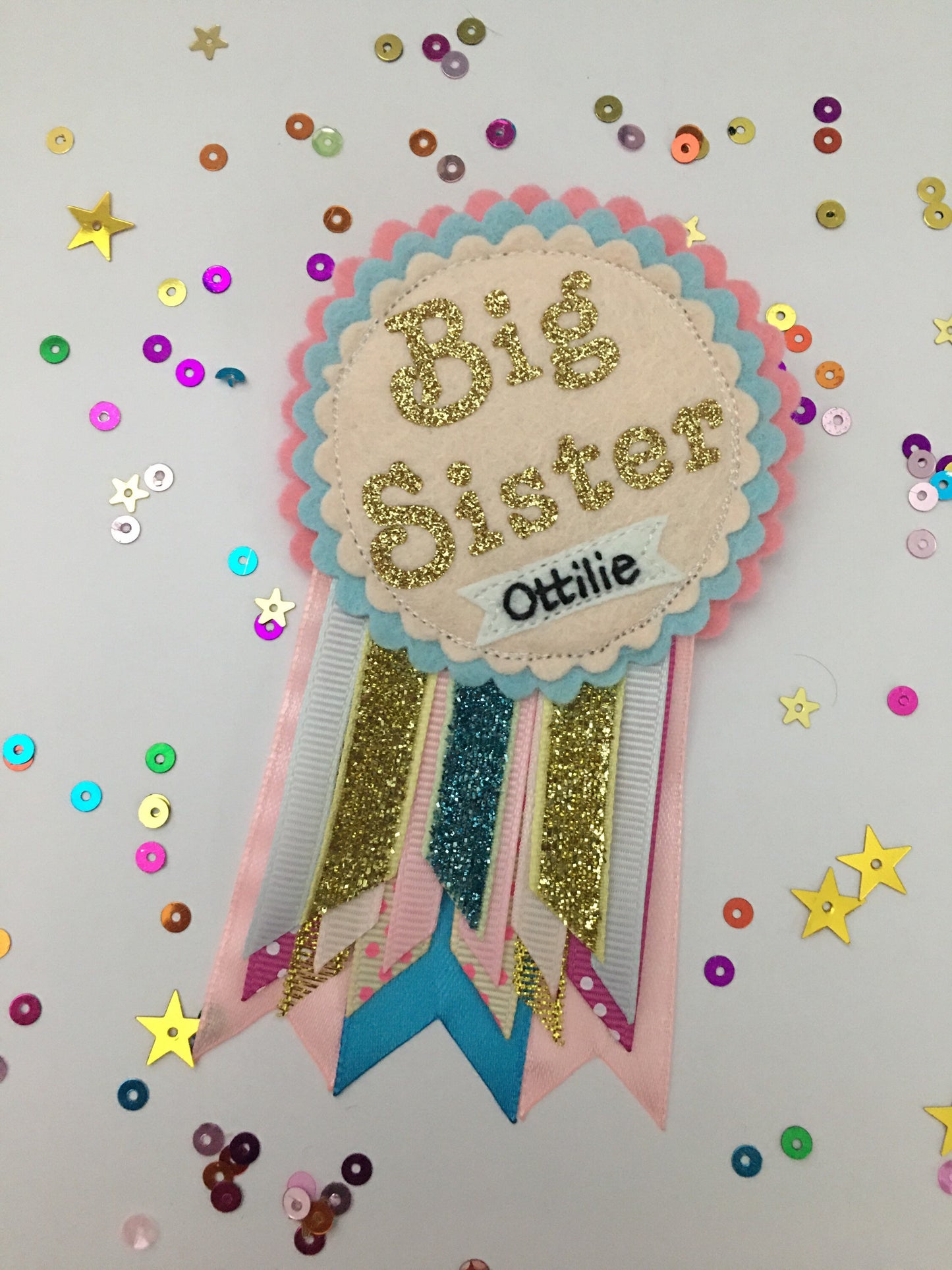 Unicorn personalised age birthday badge rosette, birthday badge, personalised birthday badge