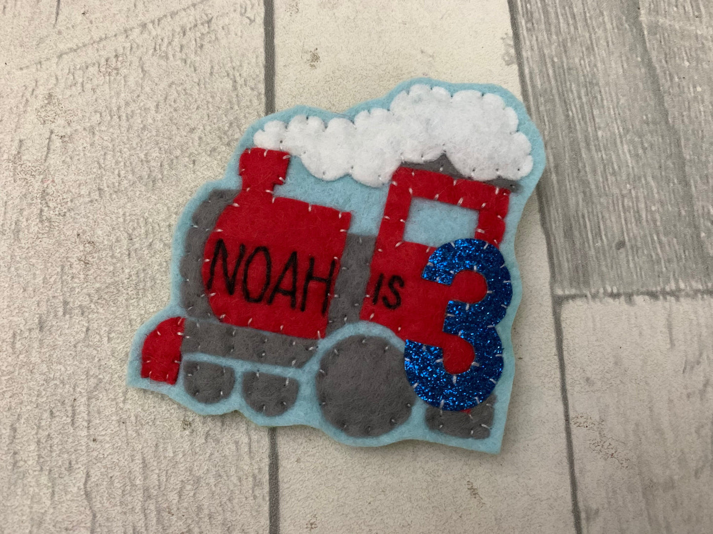 Personalised train birthday badge, personalised birthday badge, birthday badge,