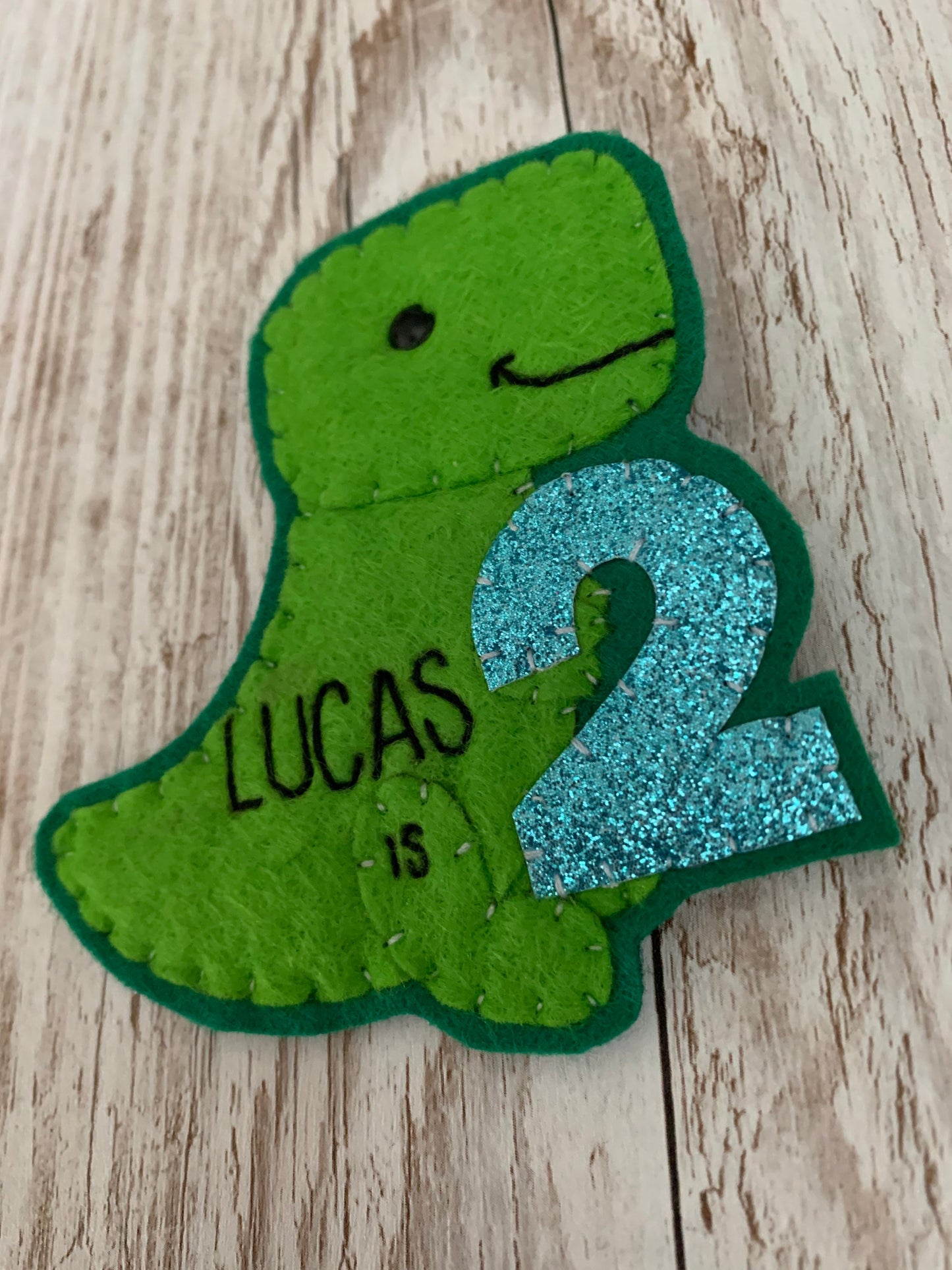 Dinosaur t-Rex personalised birthday badge, birthday badge, personalised birthday badge