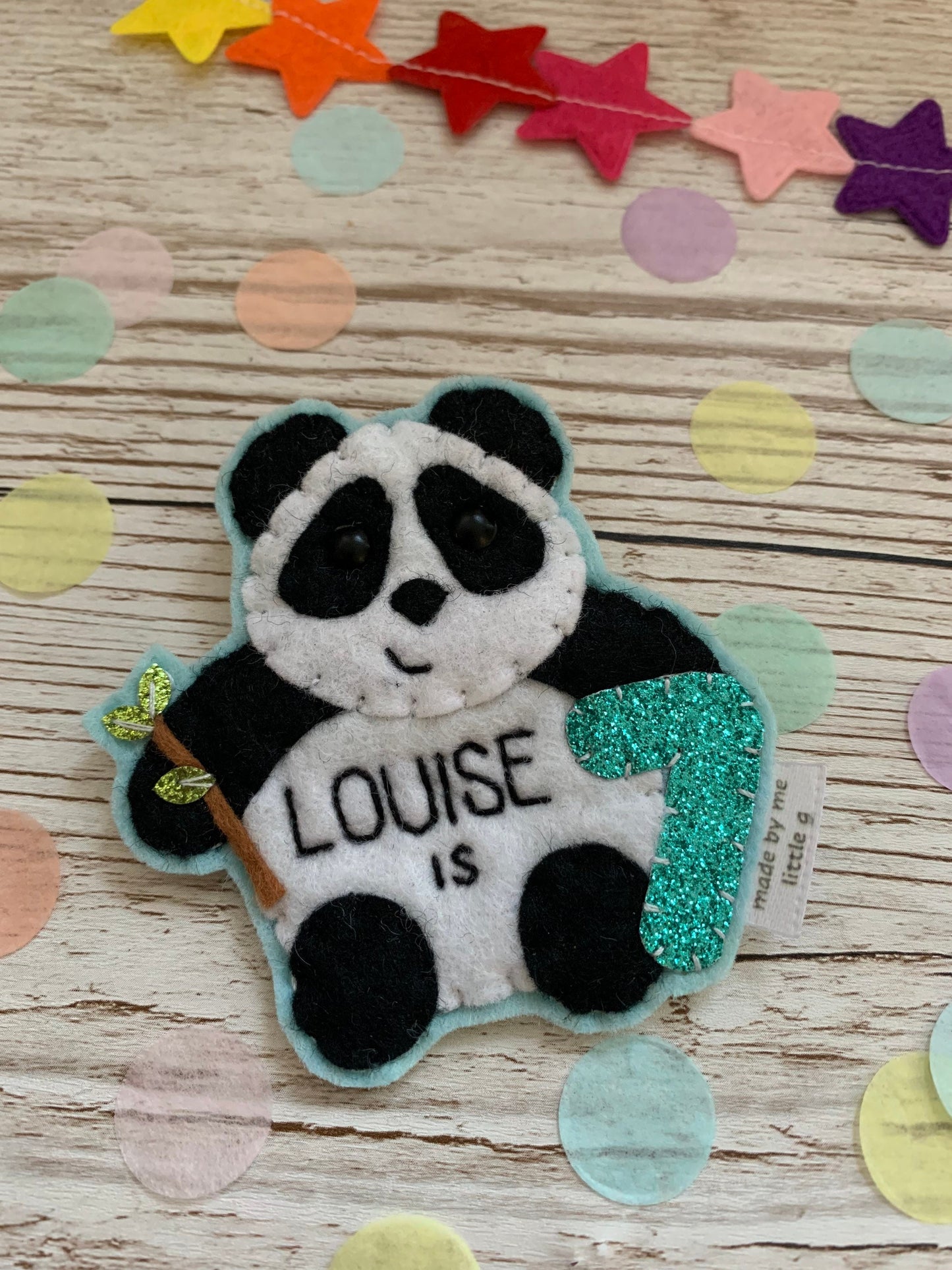Panda personalised birthday badge, birthday badge, personalised birthday badge, panda badge, panda birthday badge