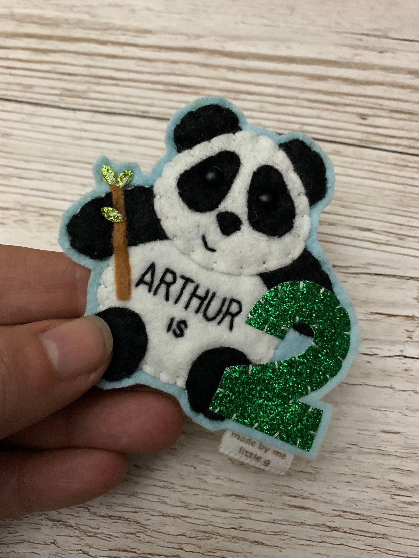 Panda personalised birthday badge, birthday badge, personalised birthday badge, panda badge, panda birthday badge