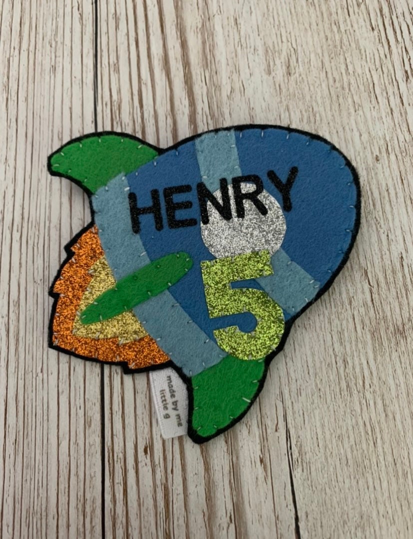 Personalised rocket birthday badge, rocket birthday badge, rocket badge, personalised birthday badge