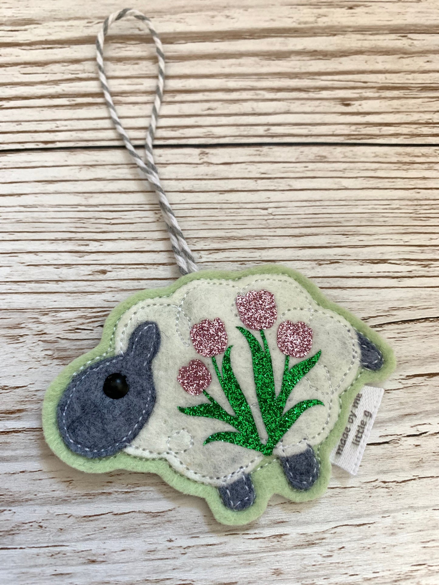 Sheep decoration, spring decoration, spring lamb decoration, ewe decoration, flower decoration, daffodil, tulip, bluebell, poppy, snowdrop
