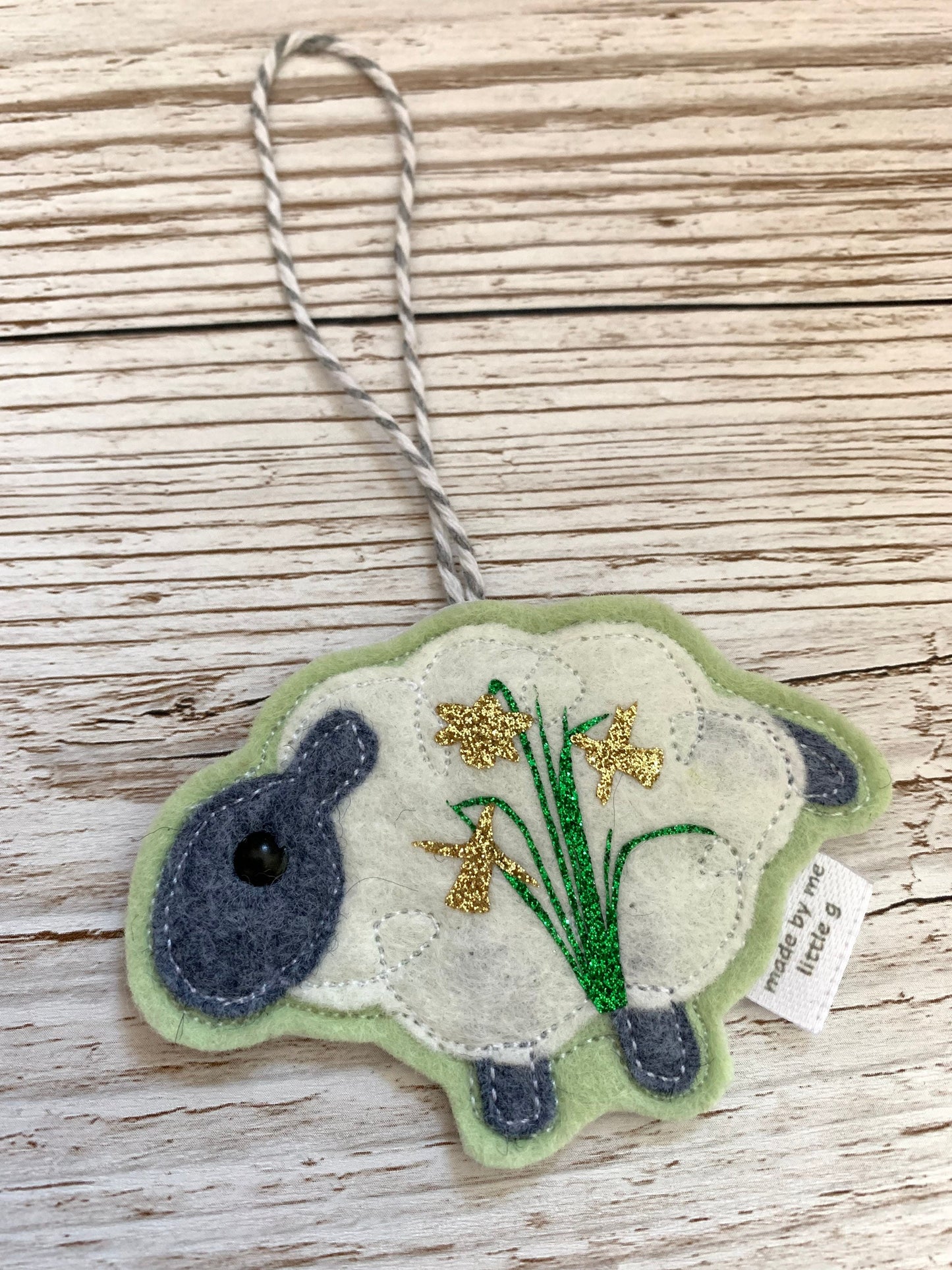 Sheep decoration, spring decoration, spring lamb decoration, ewe decoration, flower decoration, daffodil, tulip, bluebell, poppy, snowdrop