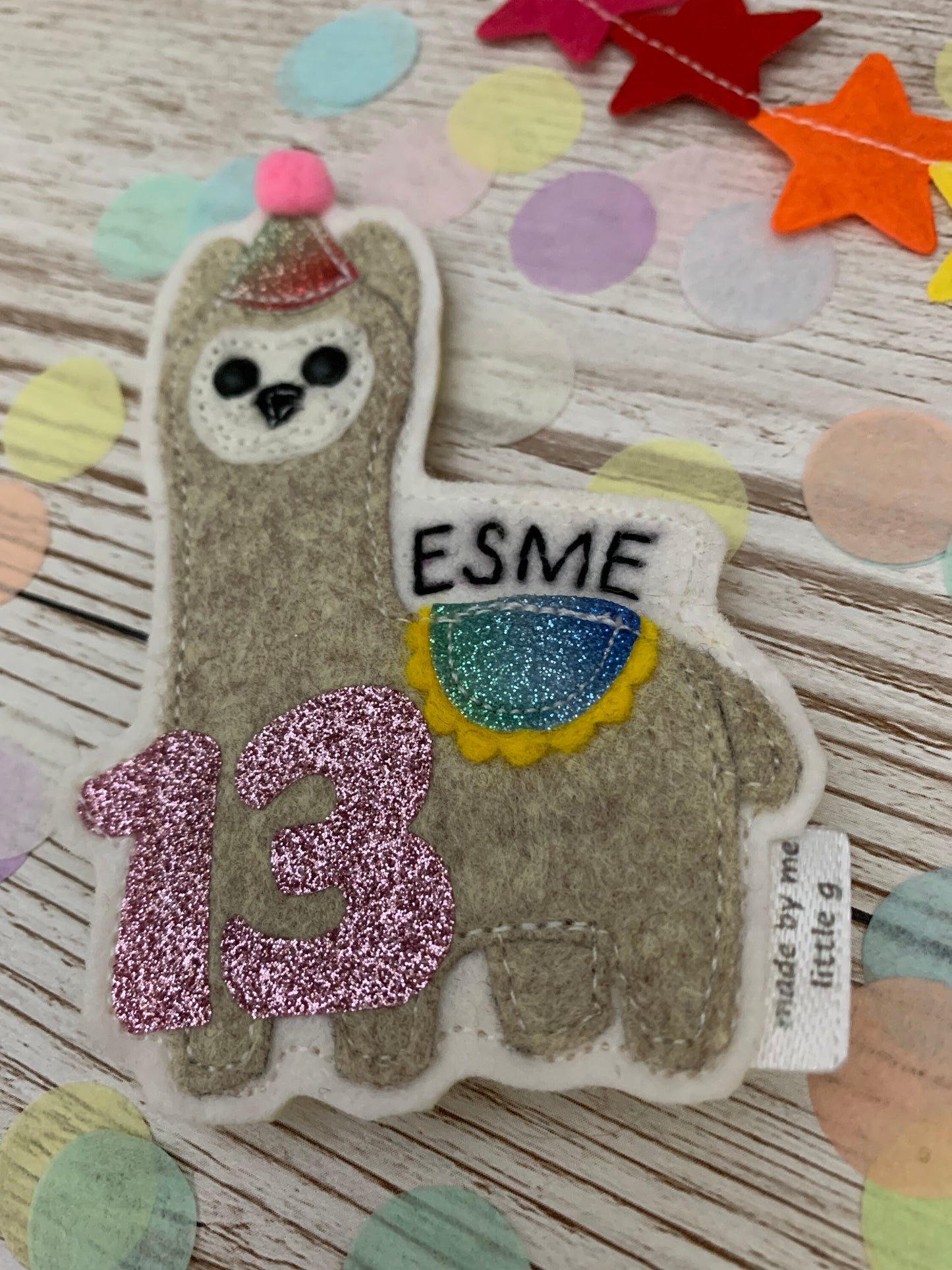 Lama personalised birthday badge, birthday badge, personalised birthday badge, lama badge