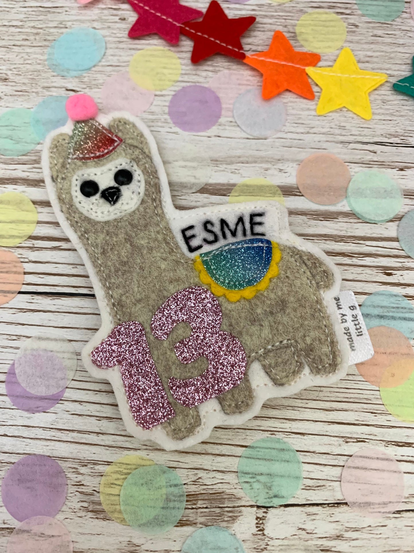 Lama personalised birthday badge, birthday badge, personalised birthday badge, lama badge