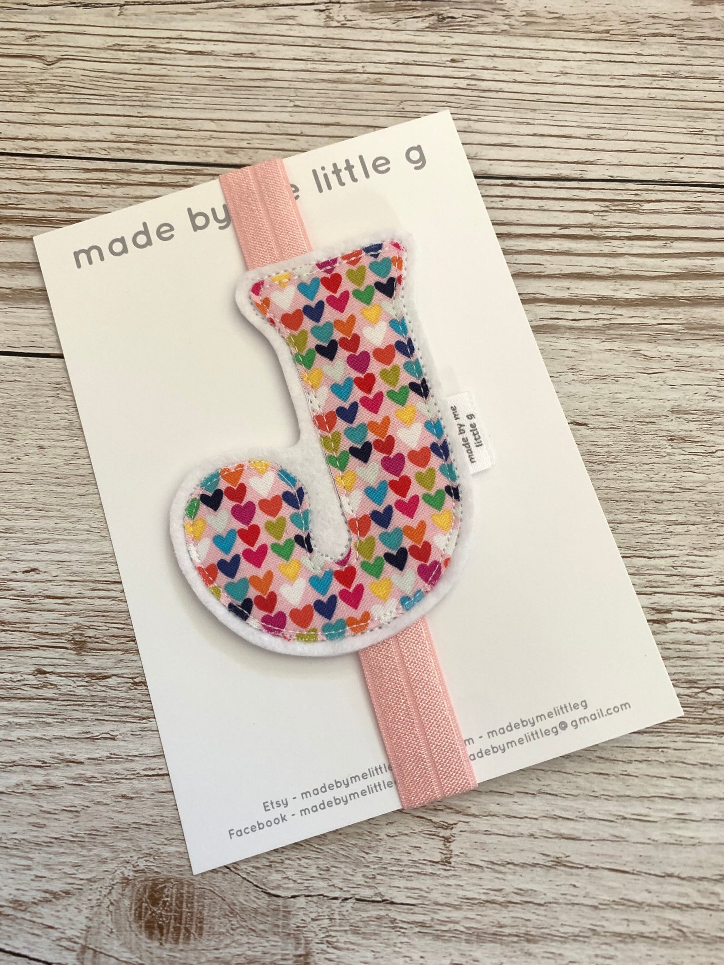 Personalised initial bookband, personalised bookmark, book mark, bookband, initial bookmark