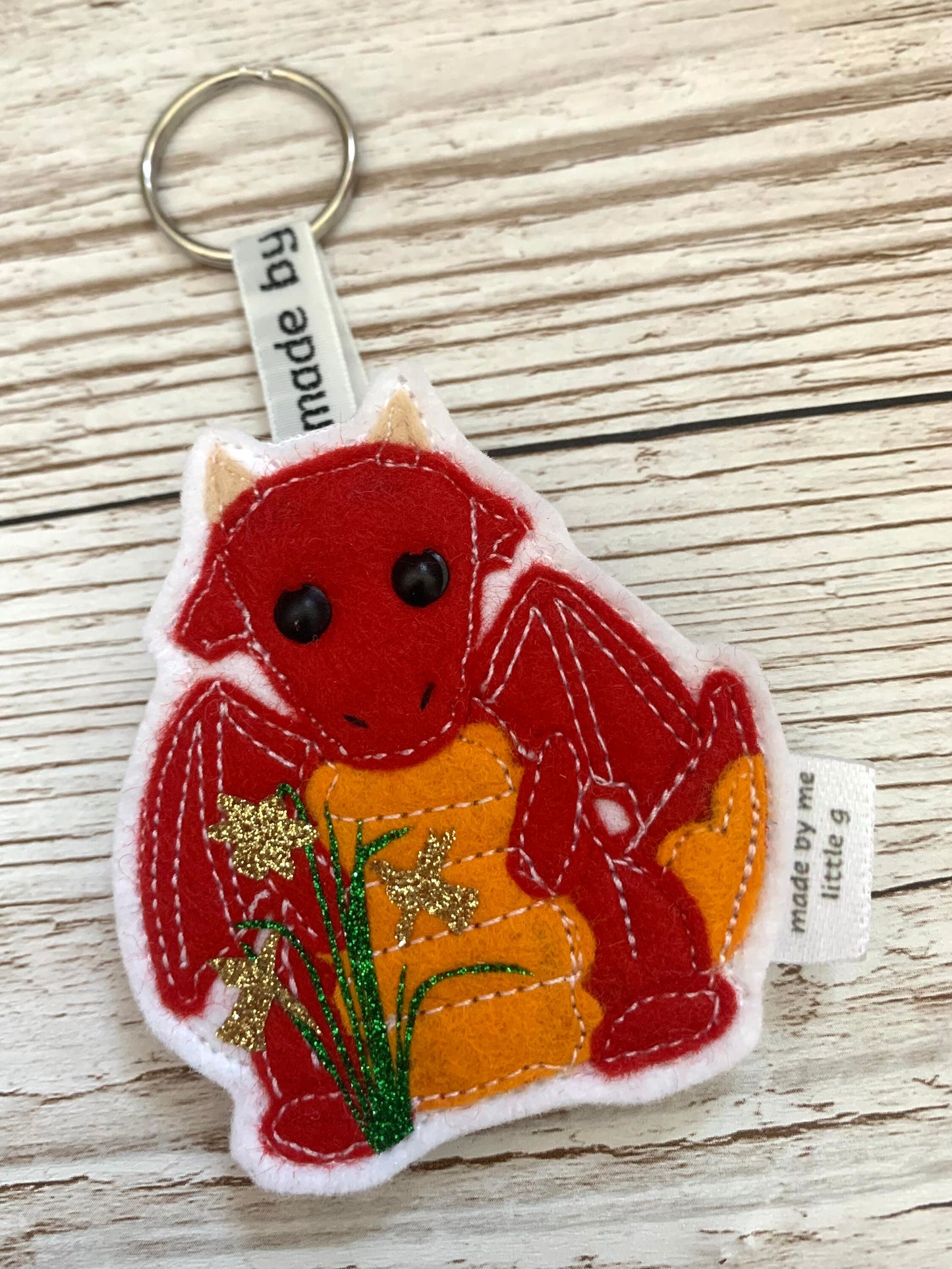 Welsh Dragon badge, dragon badge, dragon keyring, dragon bookband, draig coch, Welsh dragon, Cymru bookmark, Wales bookmark