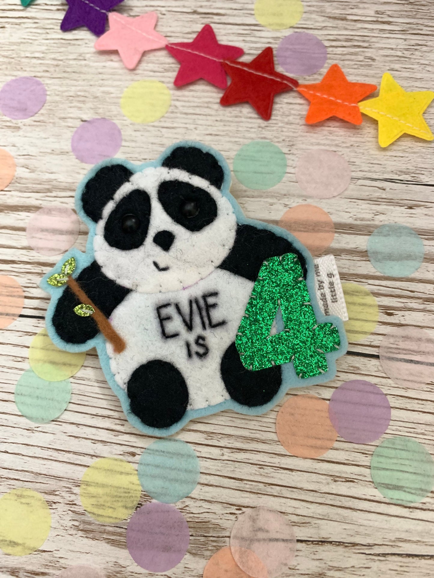 Panda personalised birthday badge, birthday badge, personalised birthday badge, panda badge, panda birthday badge