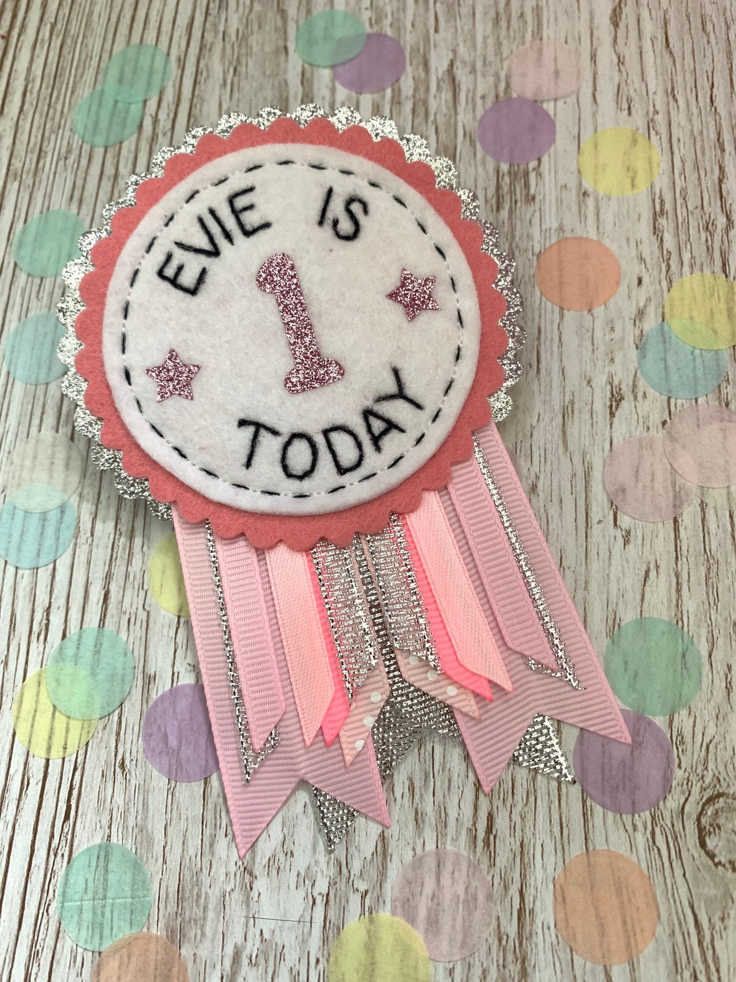 Dog personalised birthday badge rosette, pet birthday badge, dog birthday badge, personalised pet badge, pet birthday badge