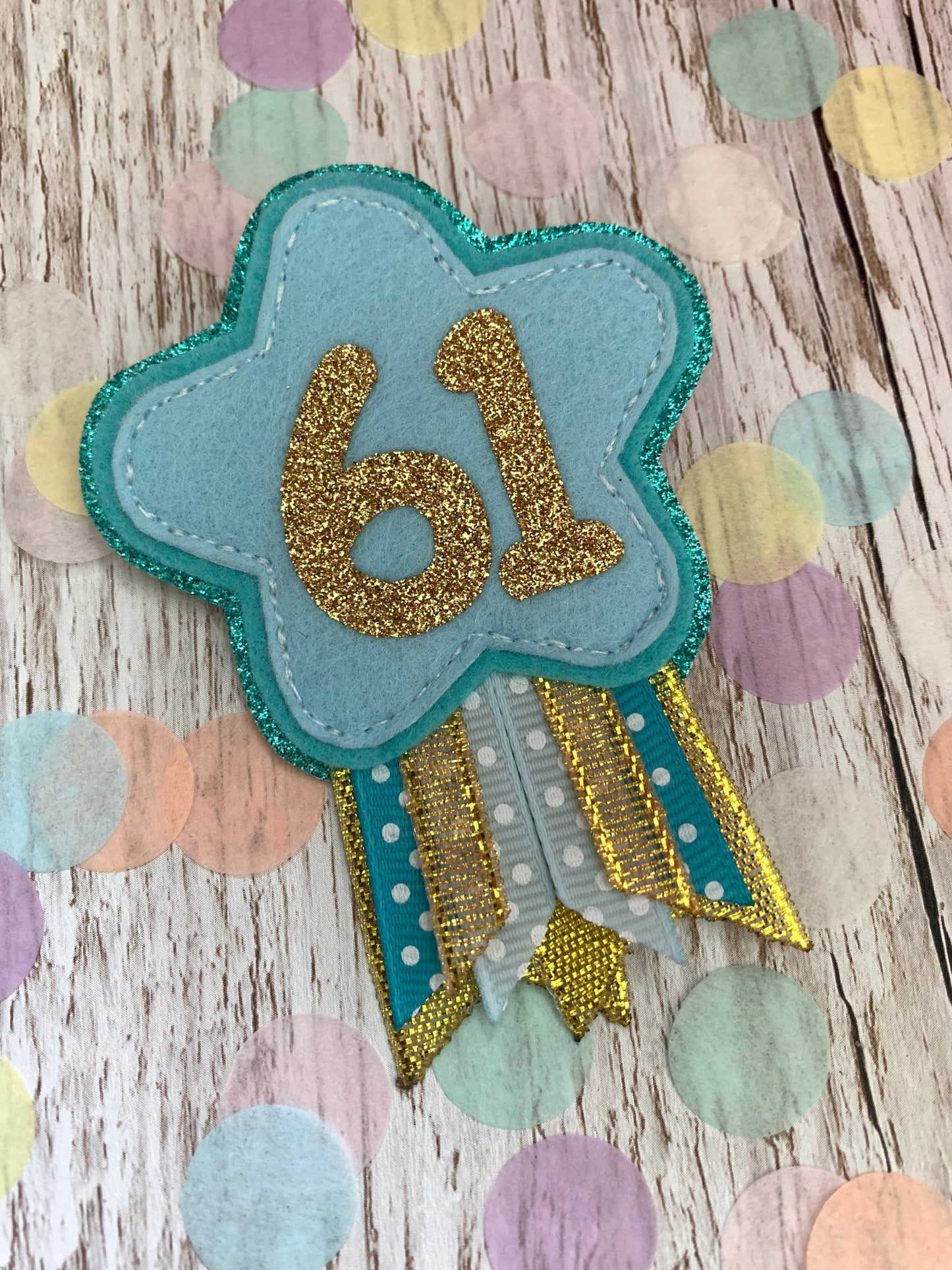 Star age birthday badge rosette, birthday badge, star birthday badge, star badge, age badge, age star badge