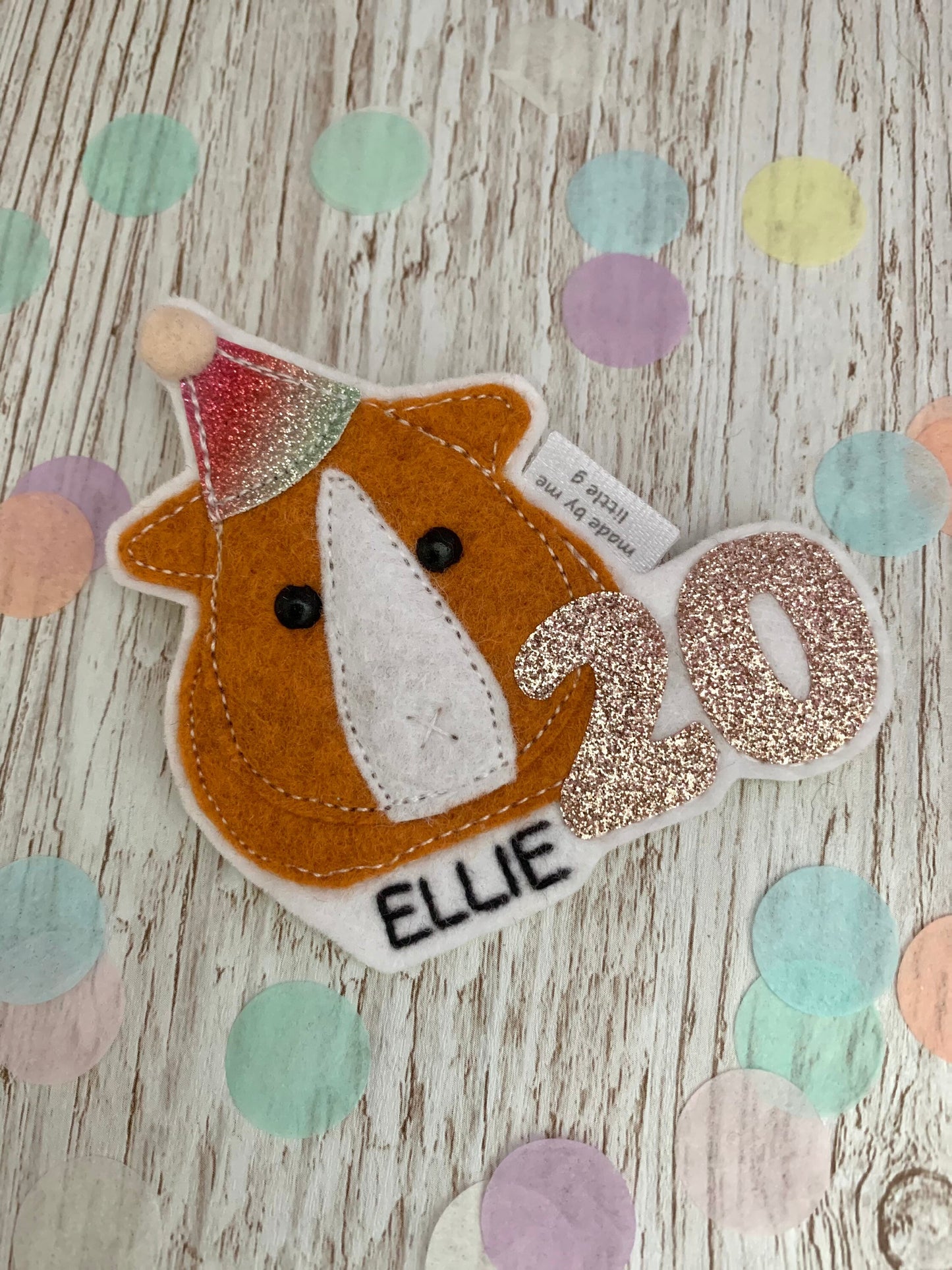 Guinea pig birthday badge, personalised guinea pig birthday badge, birthday badge, guinea pig badge, guinea pig birthday