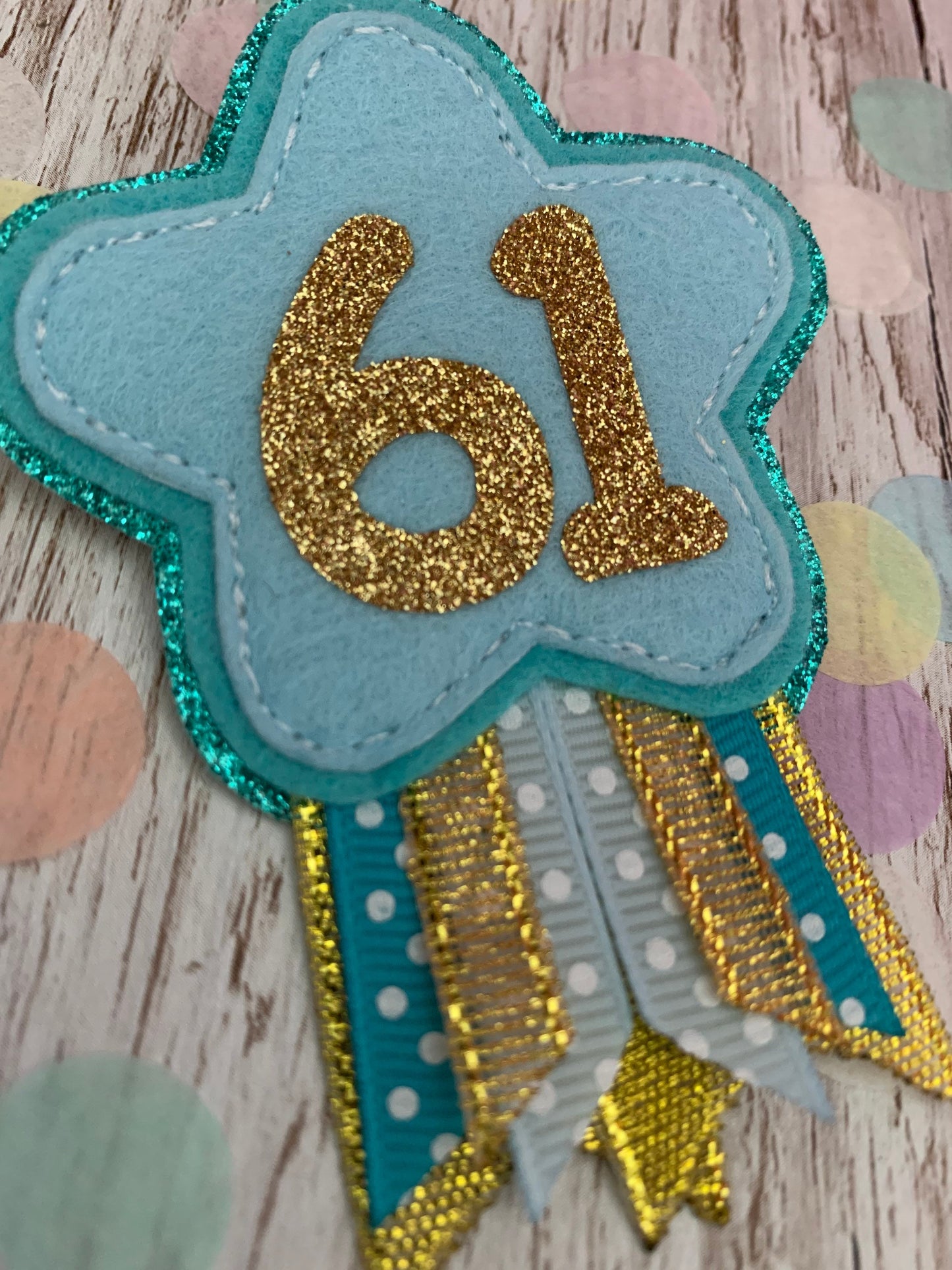 Star age birthday badge rosette, birthday badge, star birthday badge, star badge, age badge, age star badge