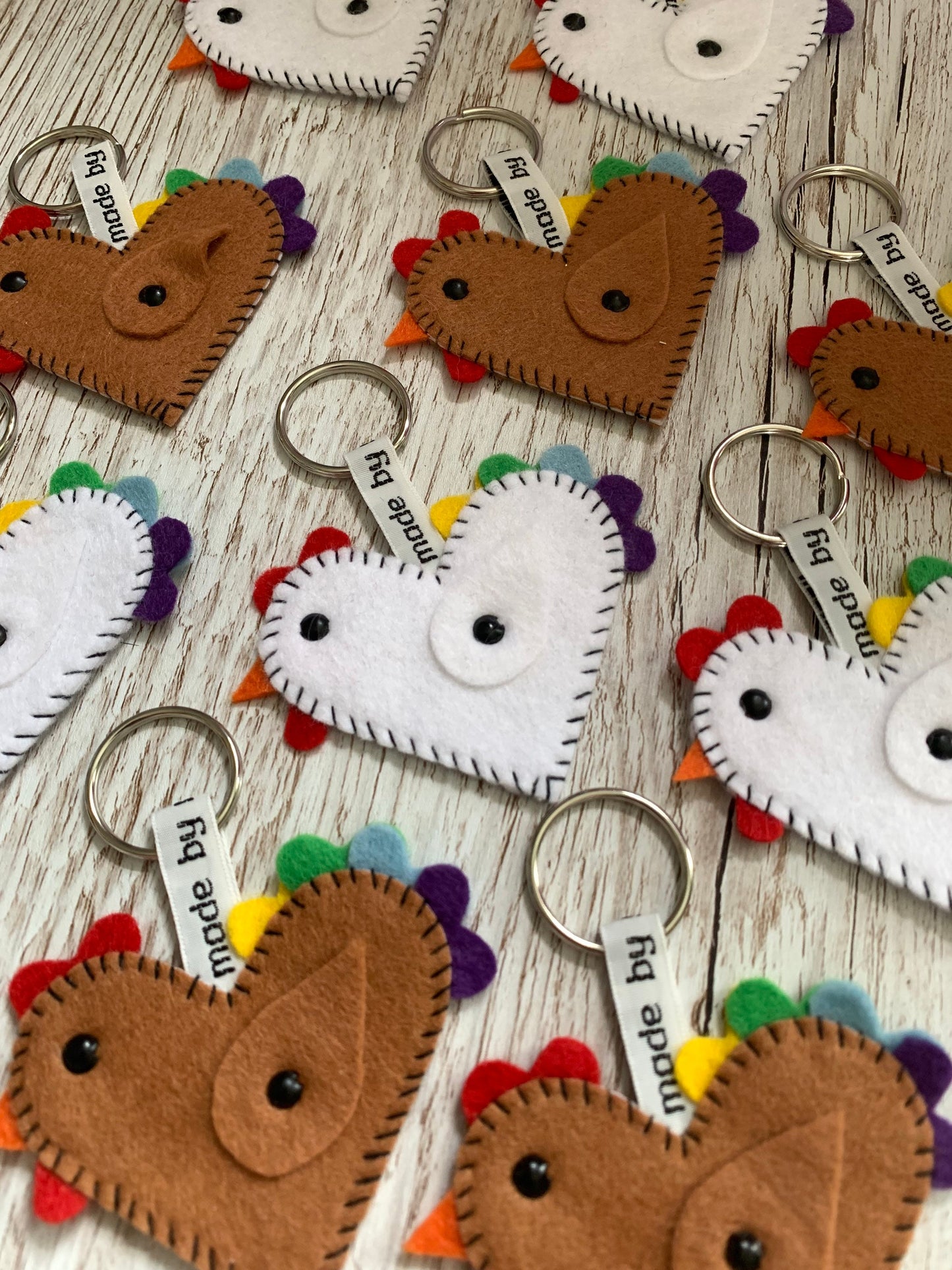 Chicken keyring, chicken keychain, cockerel keyring, cockerel keyring