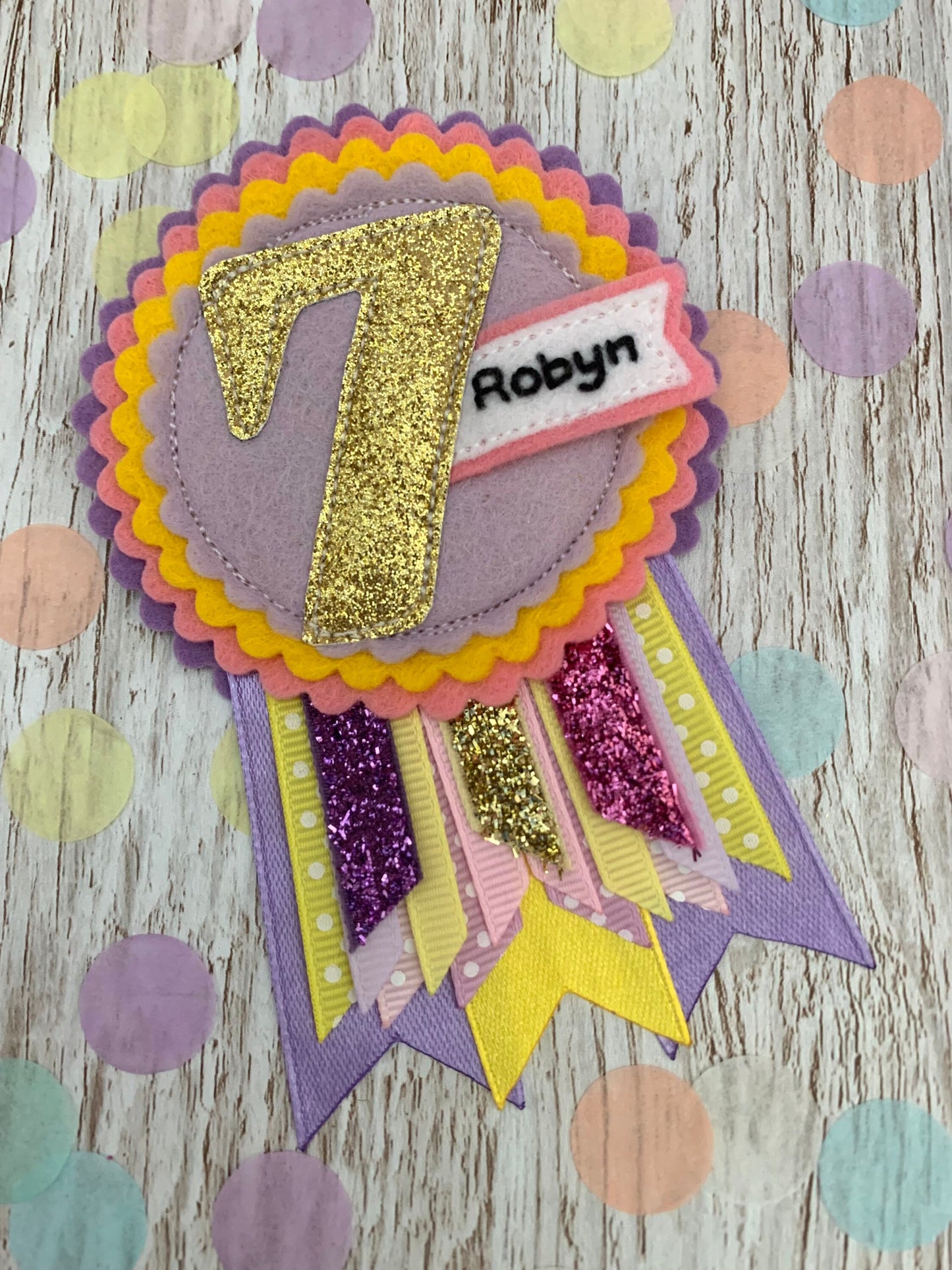 Custom personalised age birthday badge rosette, birthday badge, personalised birthday badge, name birthday badge, age birthday badge