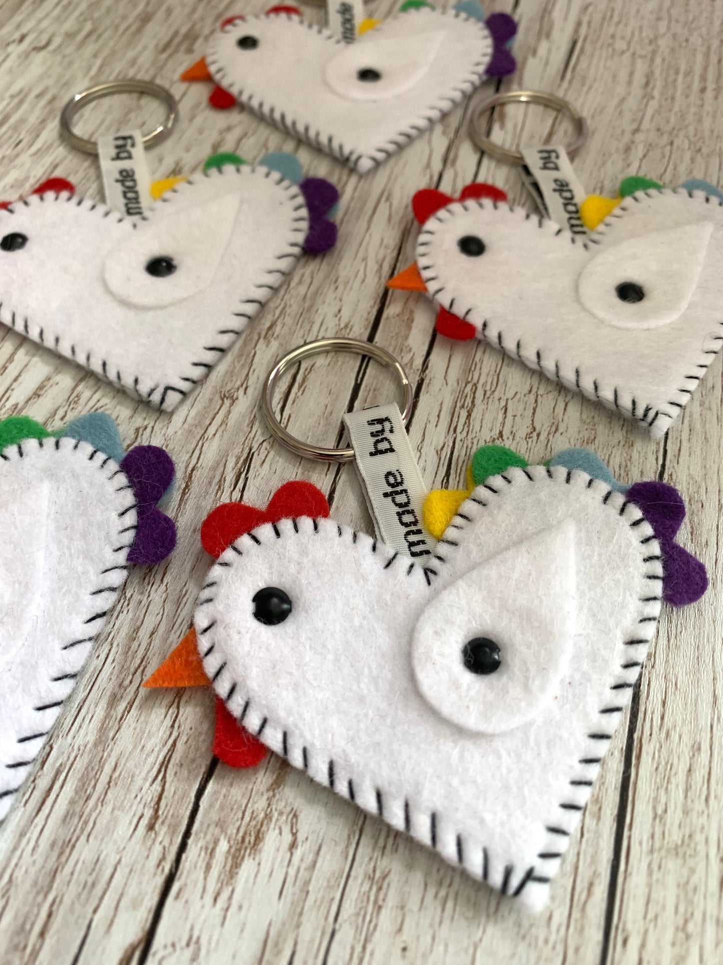 Chicken keyring, chicken keychain, cockerel keyring, cockerel keyring
