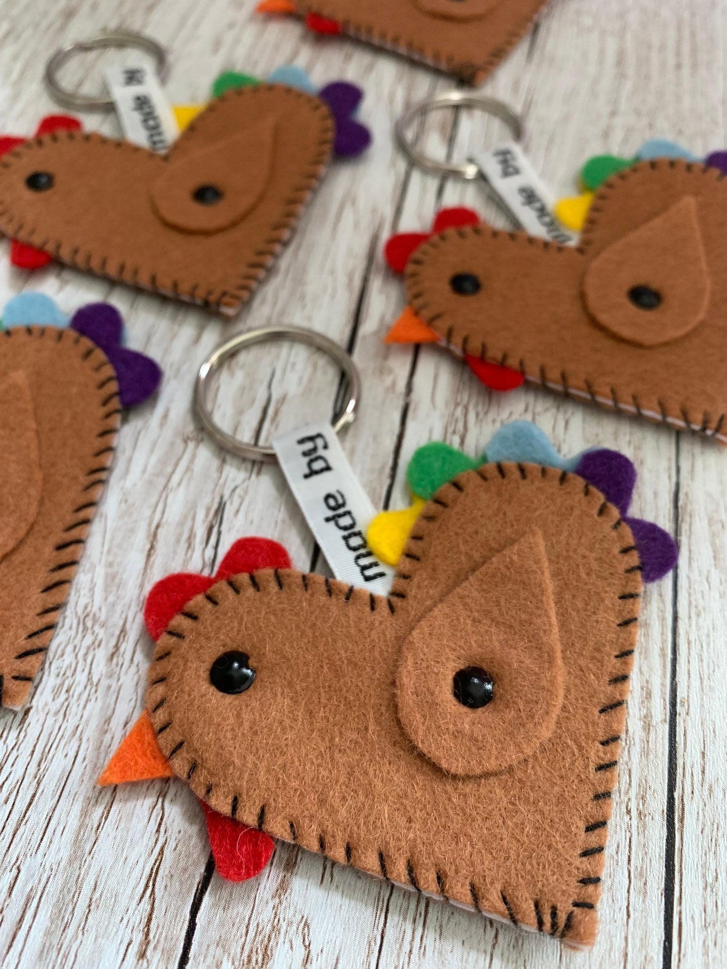 Chicken keyring, chicken keychain, cockerel keyring, cockerel keyring