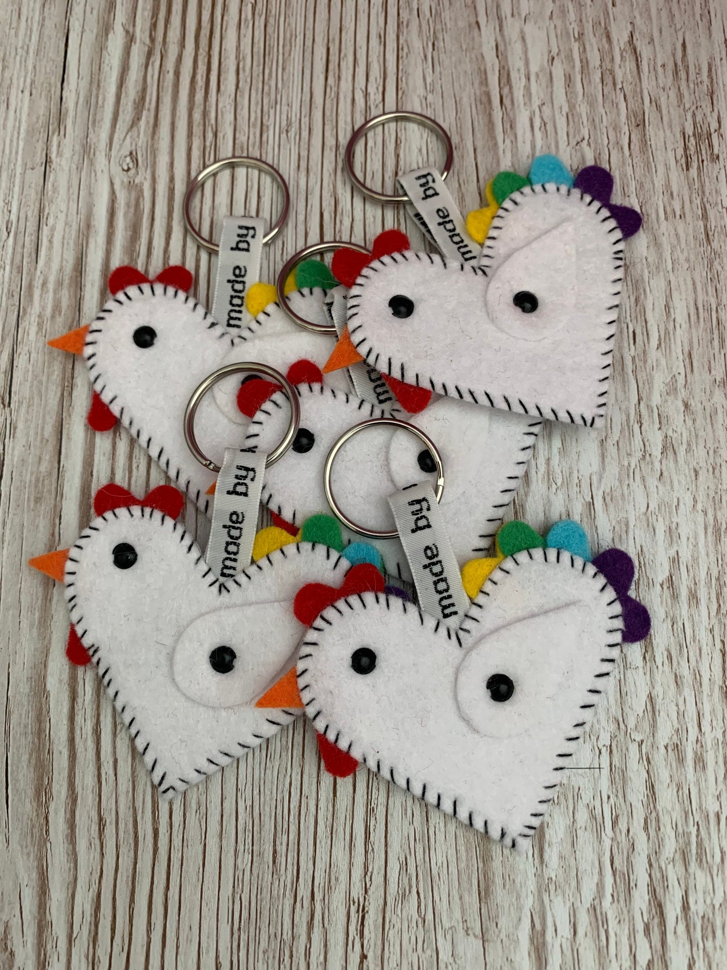 Chicken keyring, chicken keychain, cockerel keyring, cockerel keyring
